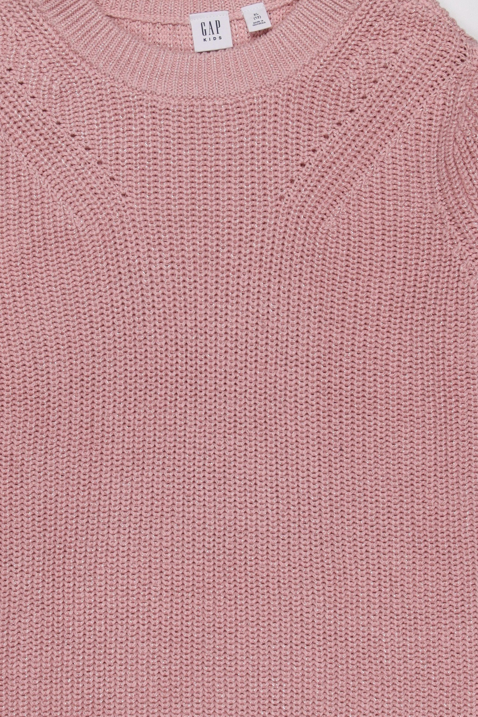 Kids Girl Textured Sweater Dress, Pink