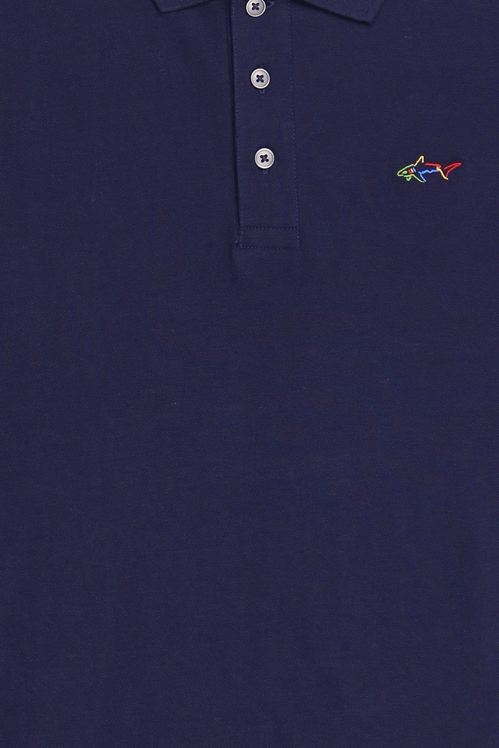 Men Regular Fit Short Sleeves Plain Polo Shirt, Dark Navy