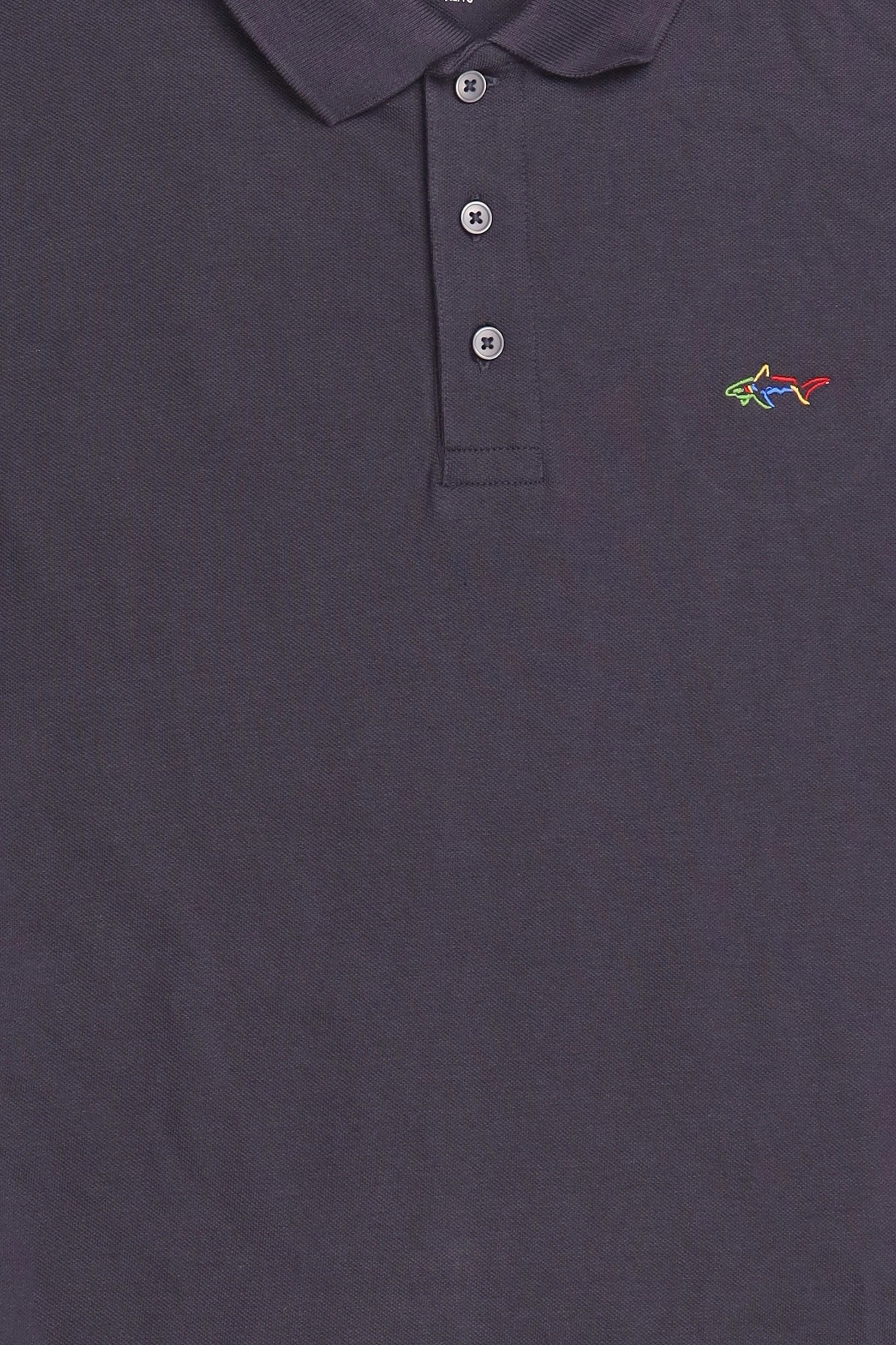 Men Regular Fit Short Sleeve Plain Polo Shirt, Grey
