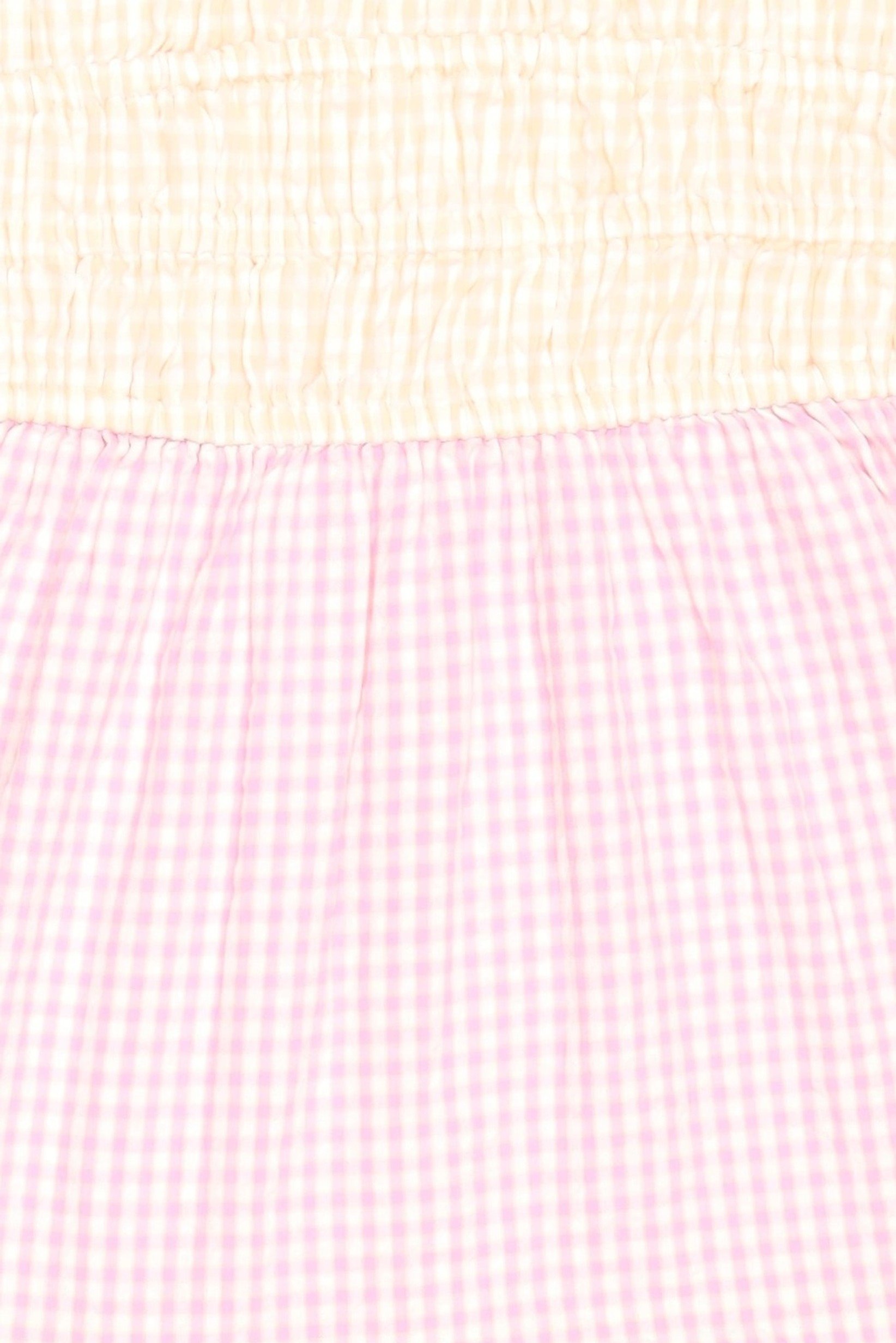 Kids Girl Checkered Short Sleeve Dress, Multicolor