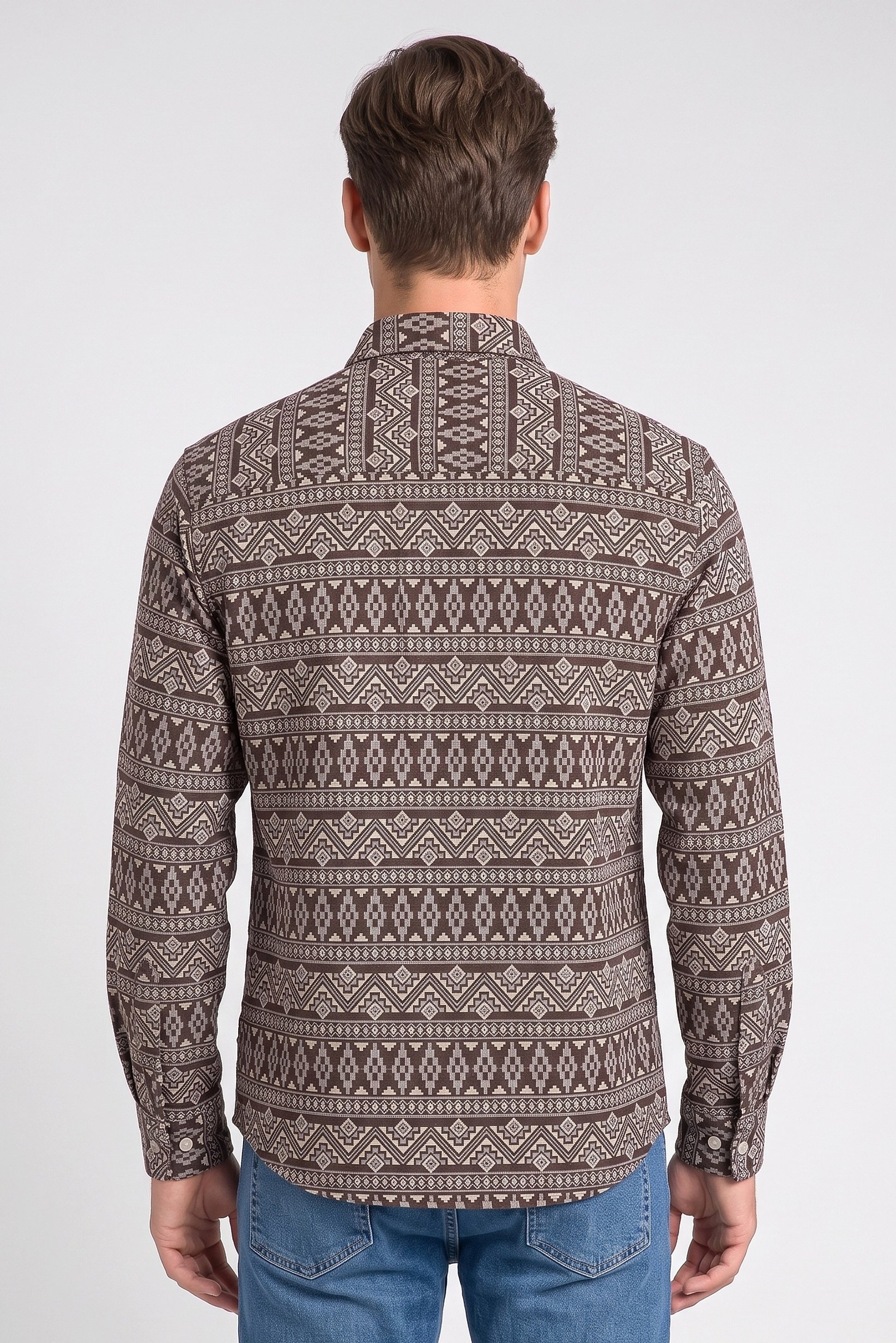 Men Regular Fit Allover Print Long Sleeve Casual Shirt, Multicolor