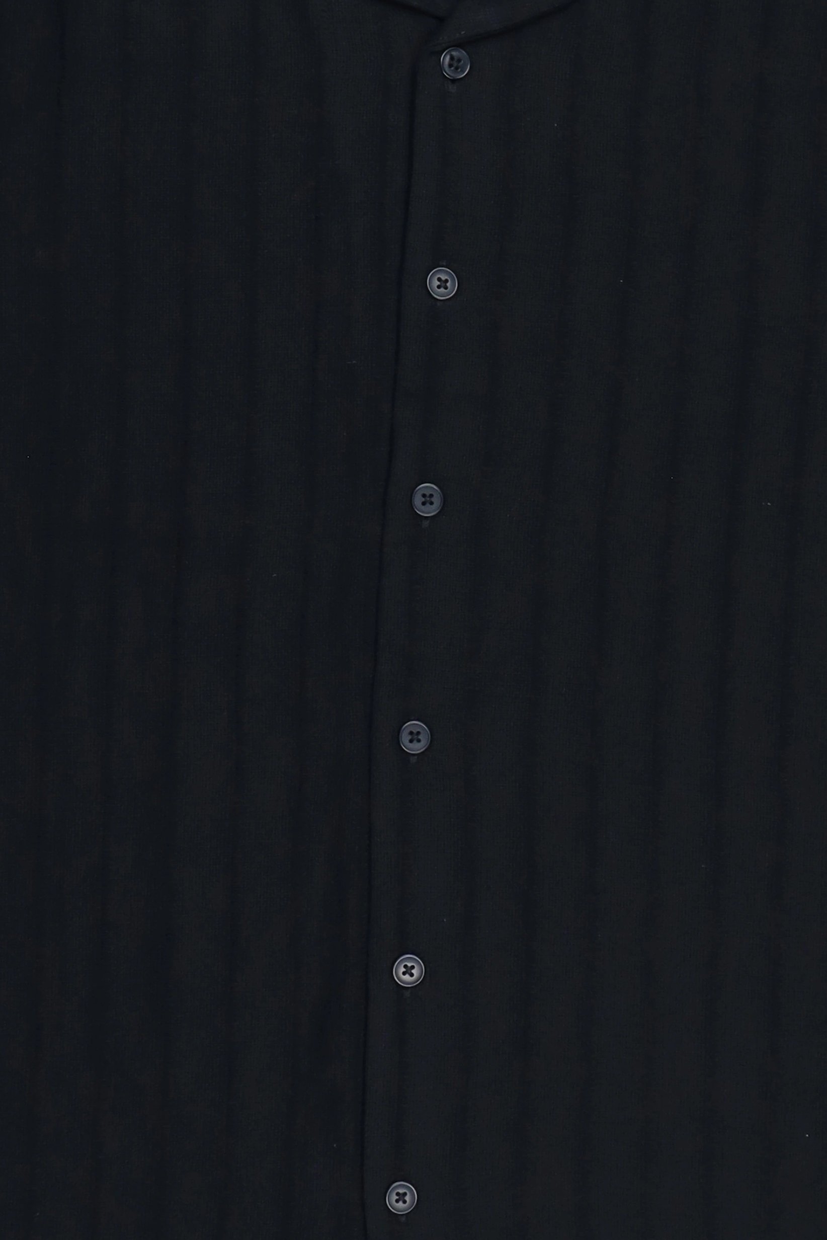 Men Regular Fit Plain Short Sleeve Casual Shirt, Black