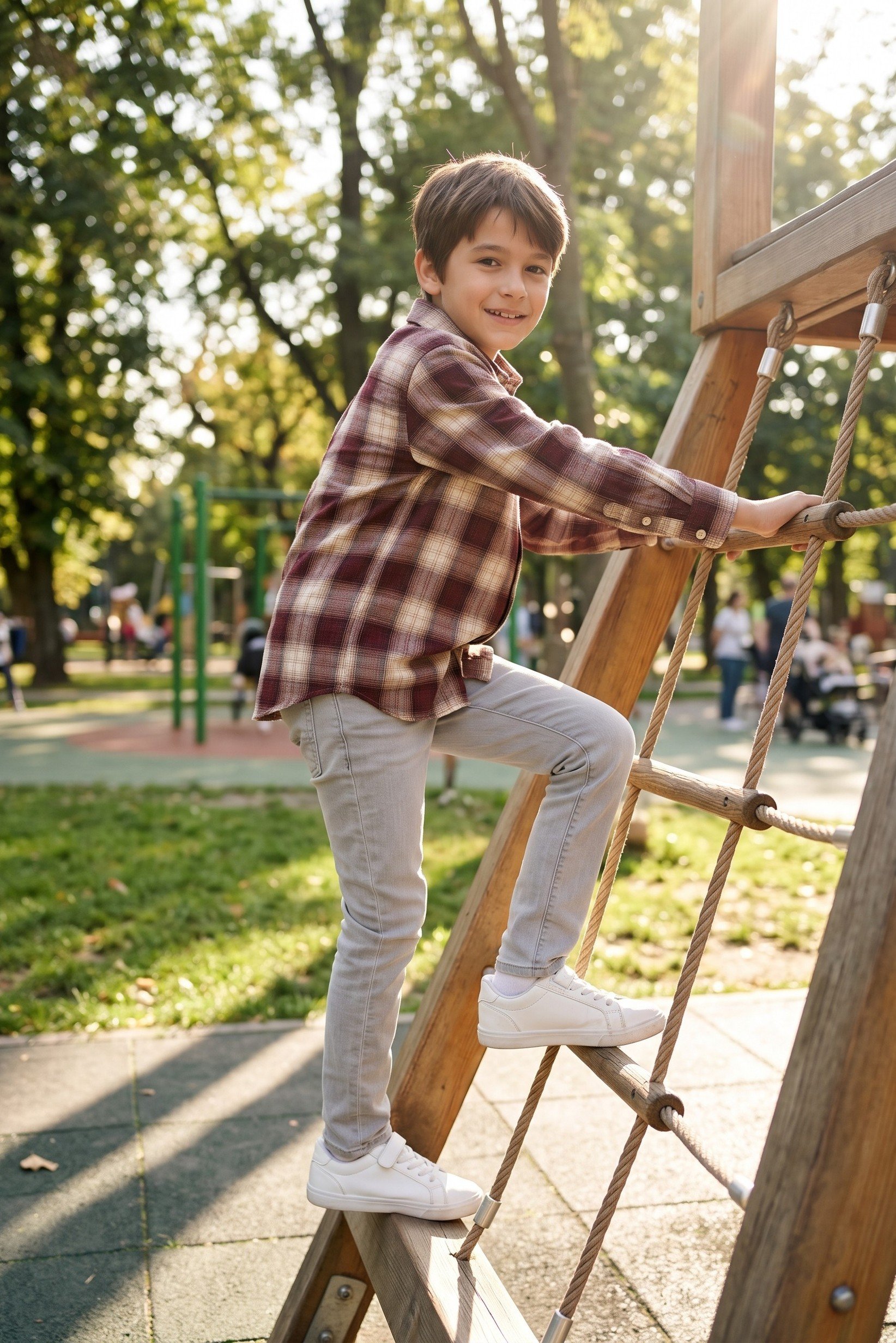 Kids Boy Plaid Long Sleeve Casual Shirt, Multicolor