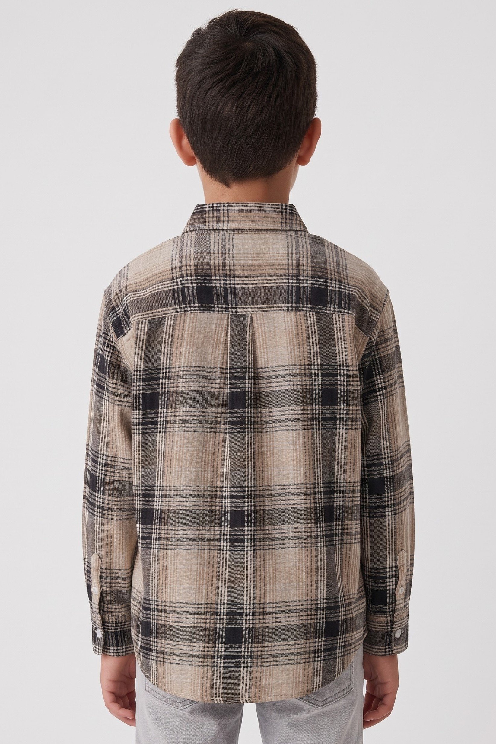 Kids Boy Plaid Long Sleeve Shirt, Multicolor