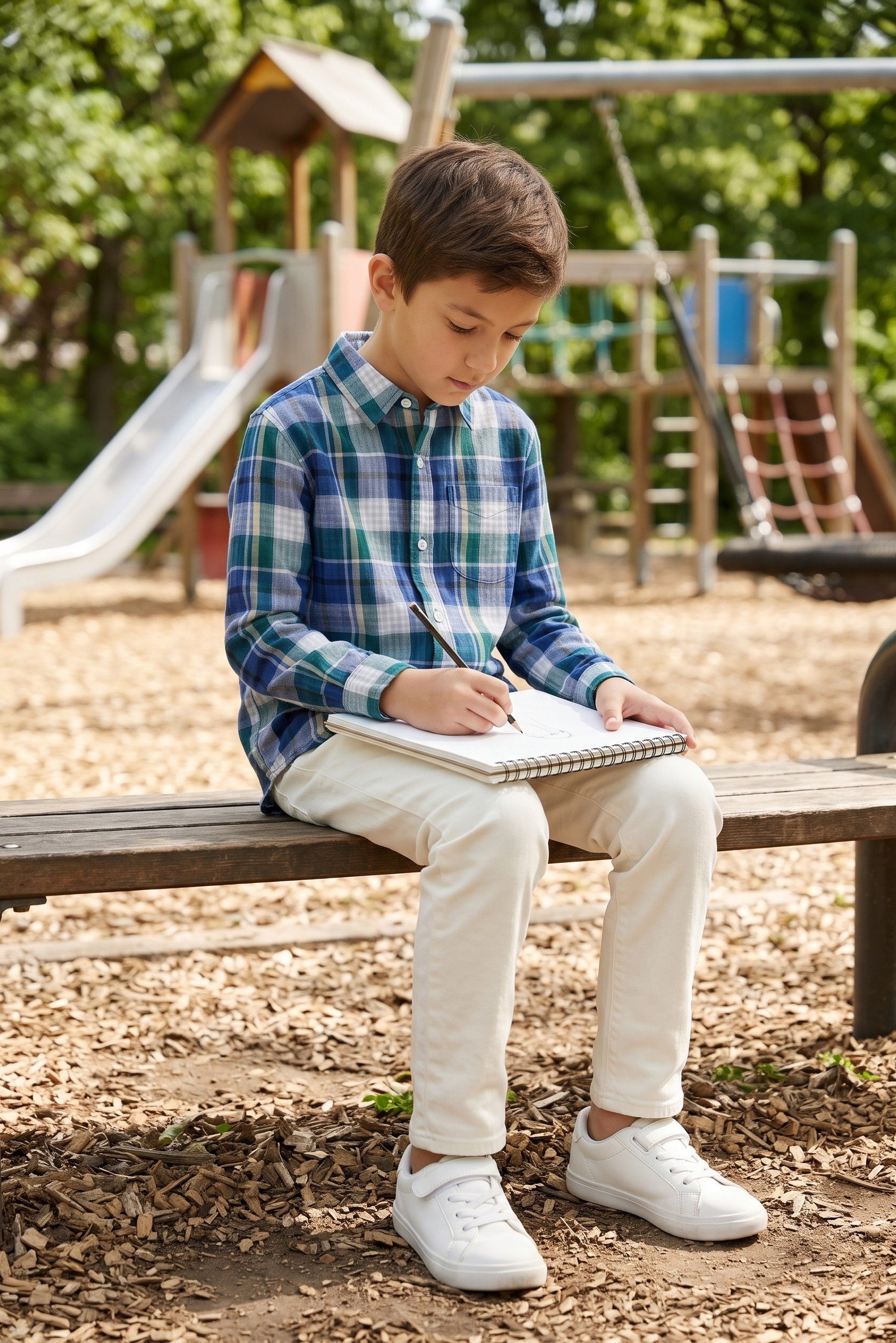 Kids Boy Plaid Long Sleeve Casual Shirt, Multicolor