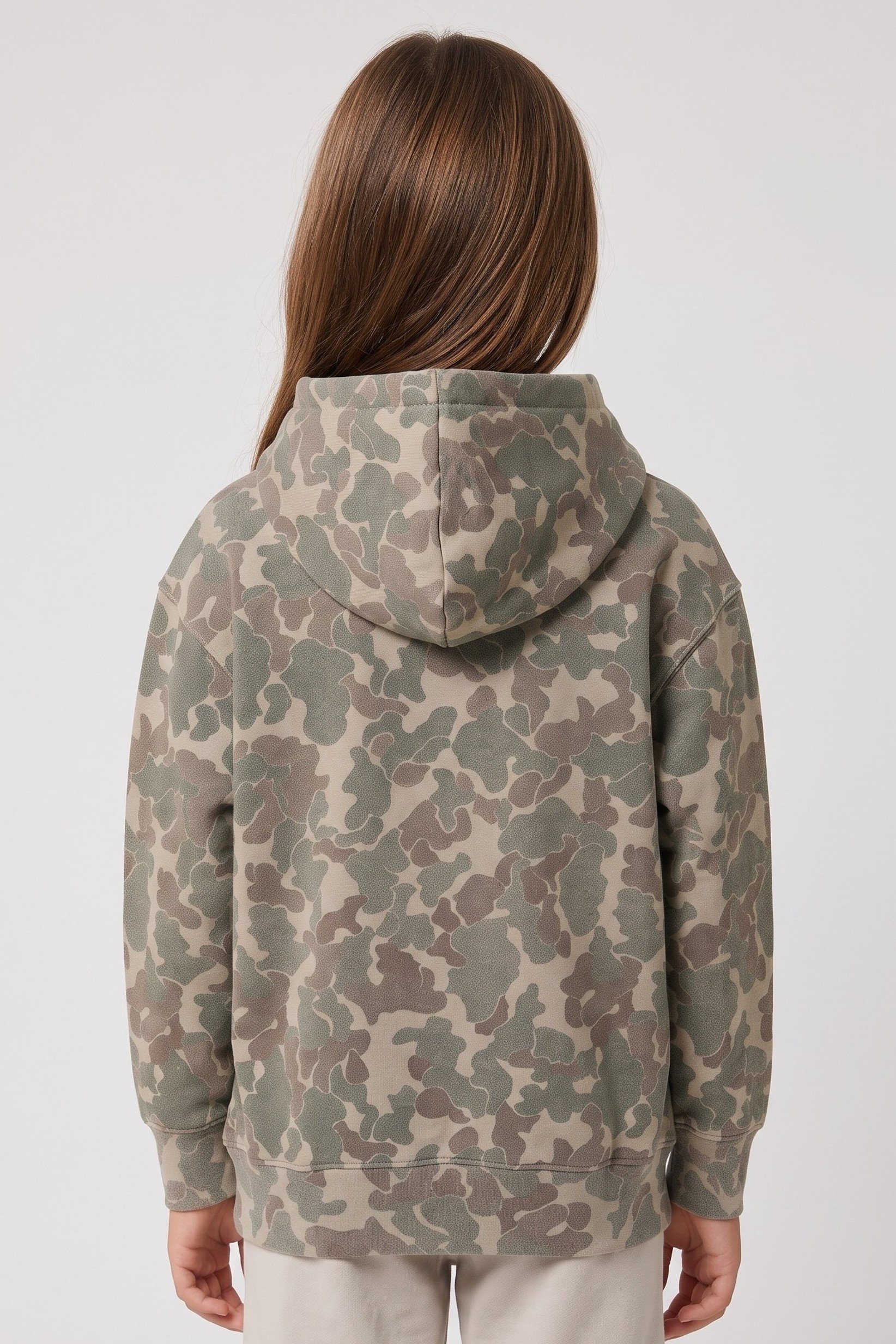 Kids Girl Long Sleeve Camouflage Hoodie, Multicolor