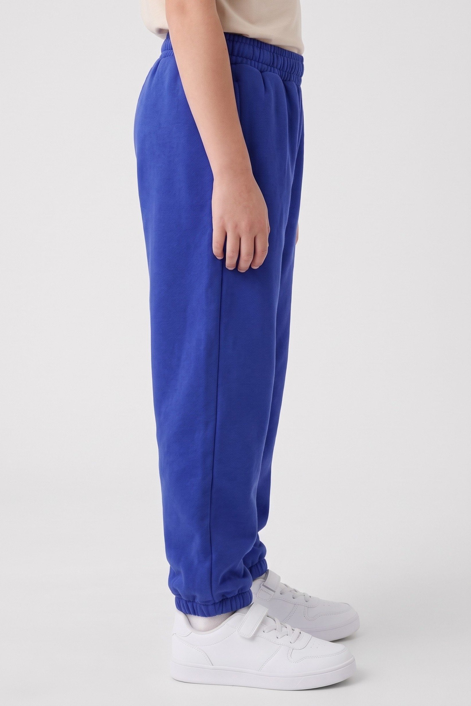 Kids Boy Embroidered Logo Jogger Pants, Royal Blue