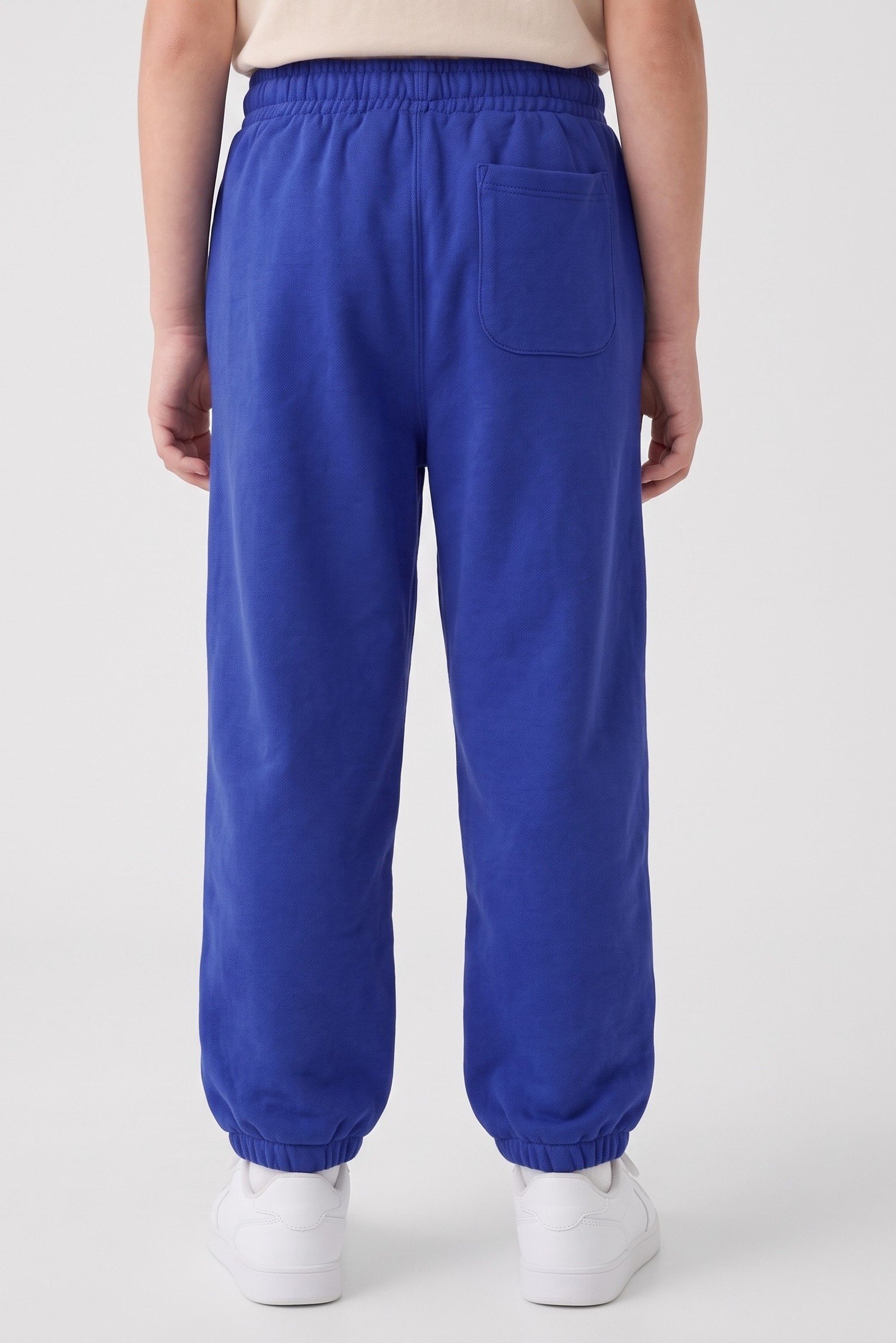 Kids Boy Embroidered Logo Jogger Pants, Royal Blue