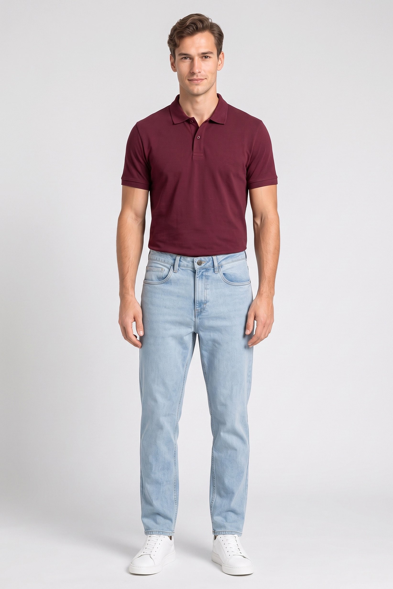 Men Relaxed Fit Washed Stretchable Jeans, Blue