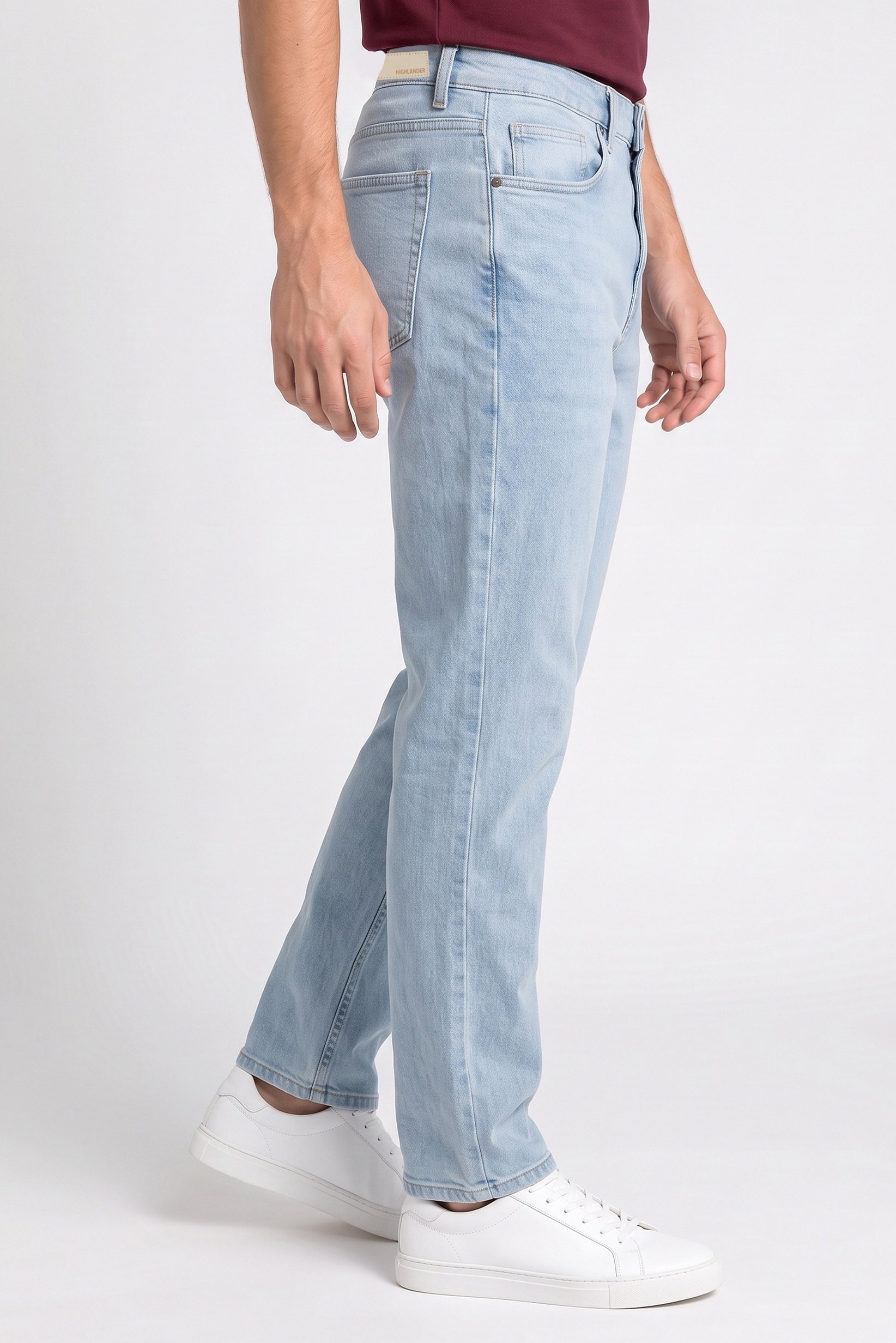 Men Relaxed Fit Washed Stretchable Jeans, Blue