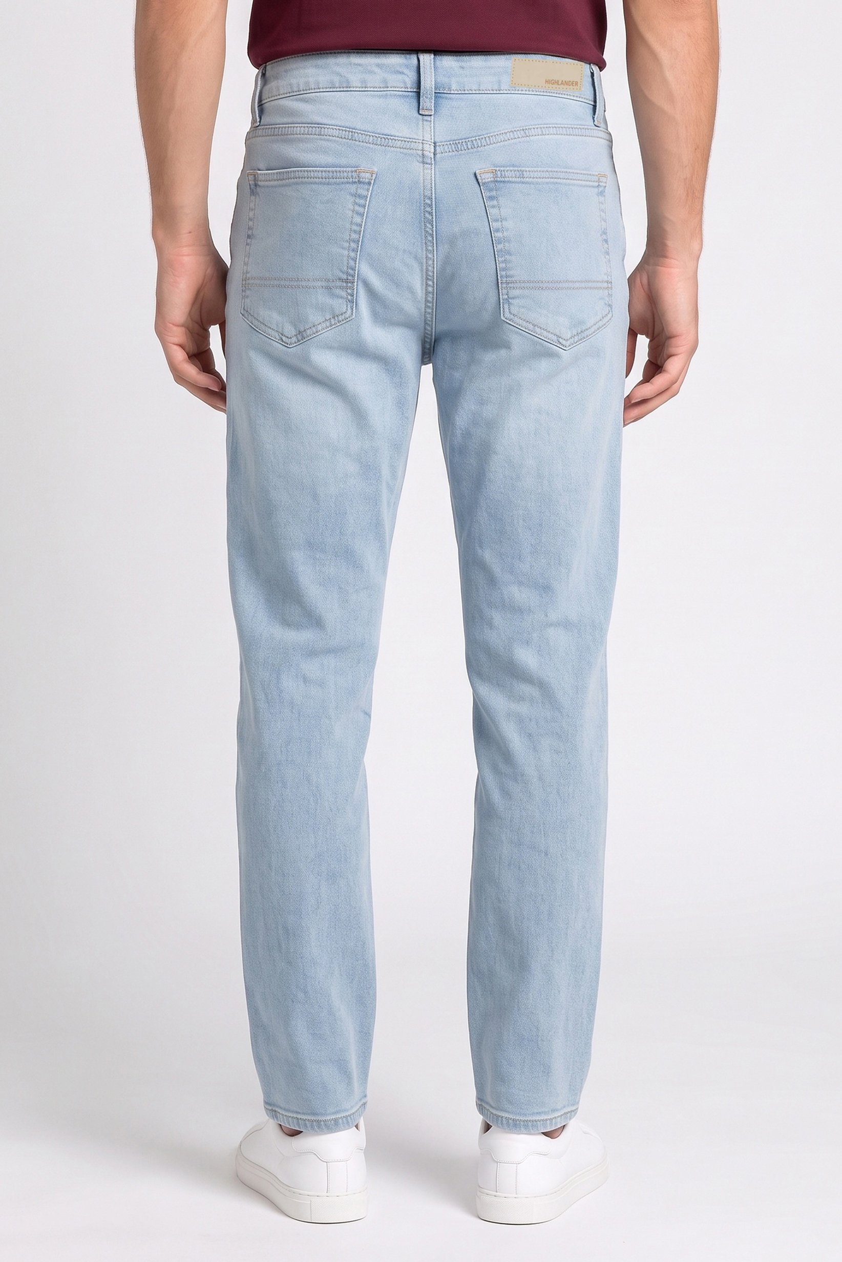 Men Relaxed Fit Washed Stretchable Jeans, Blue