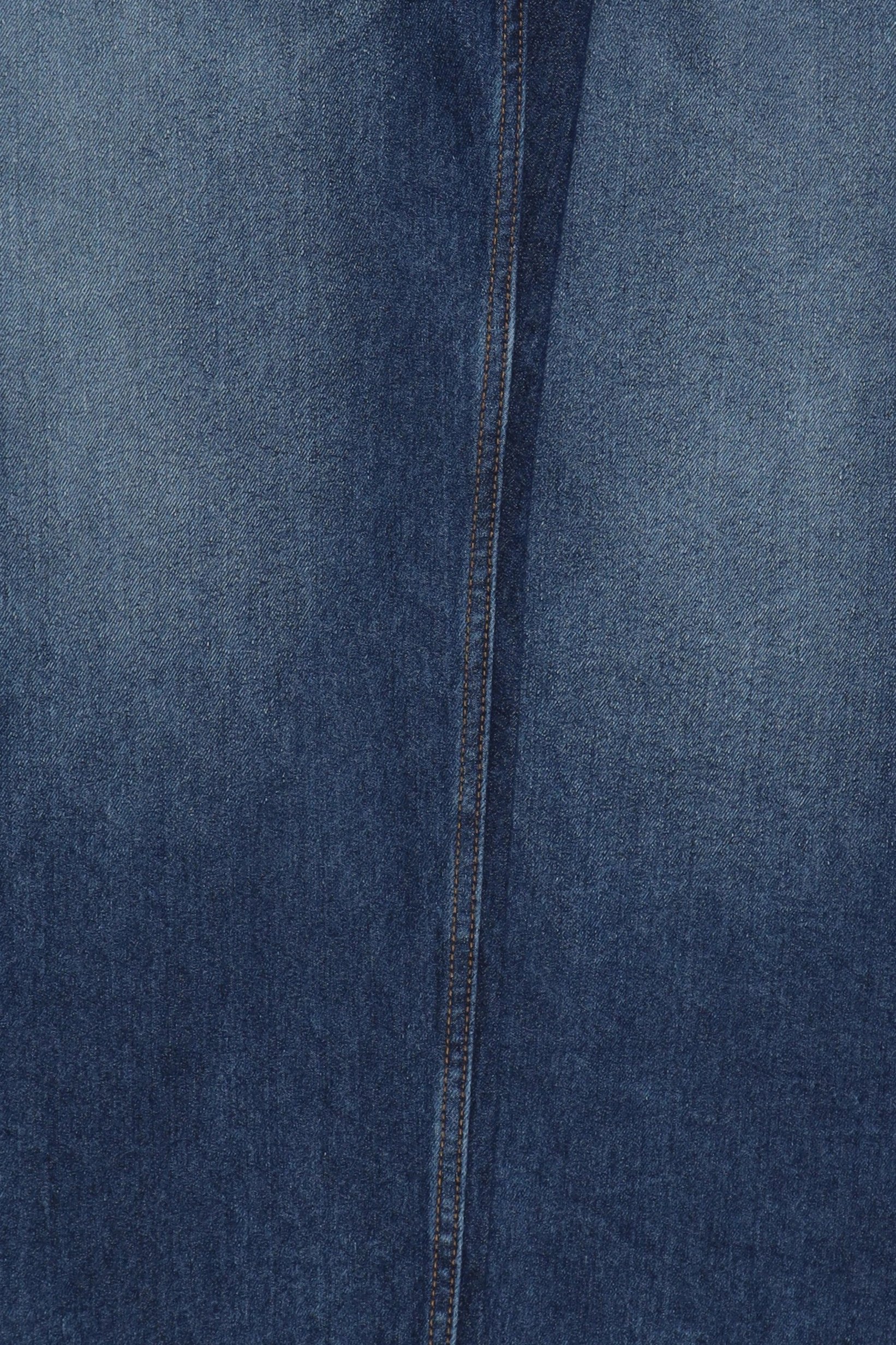 Men Straight Fit Washed Stretchable Jeans, Navy