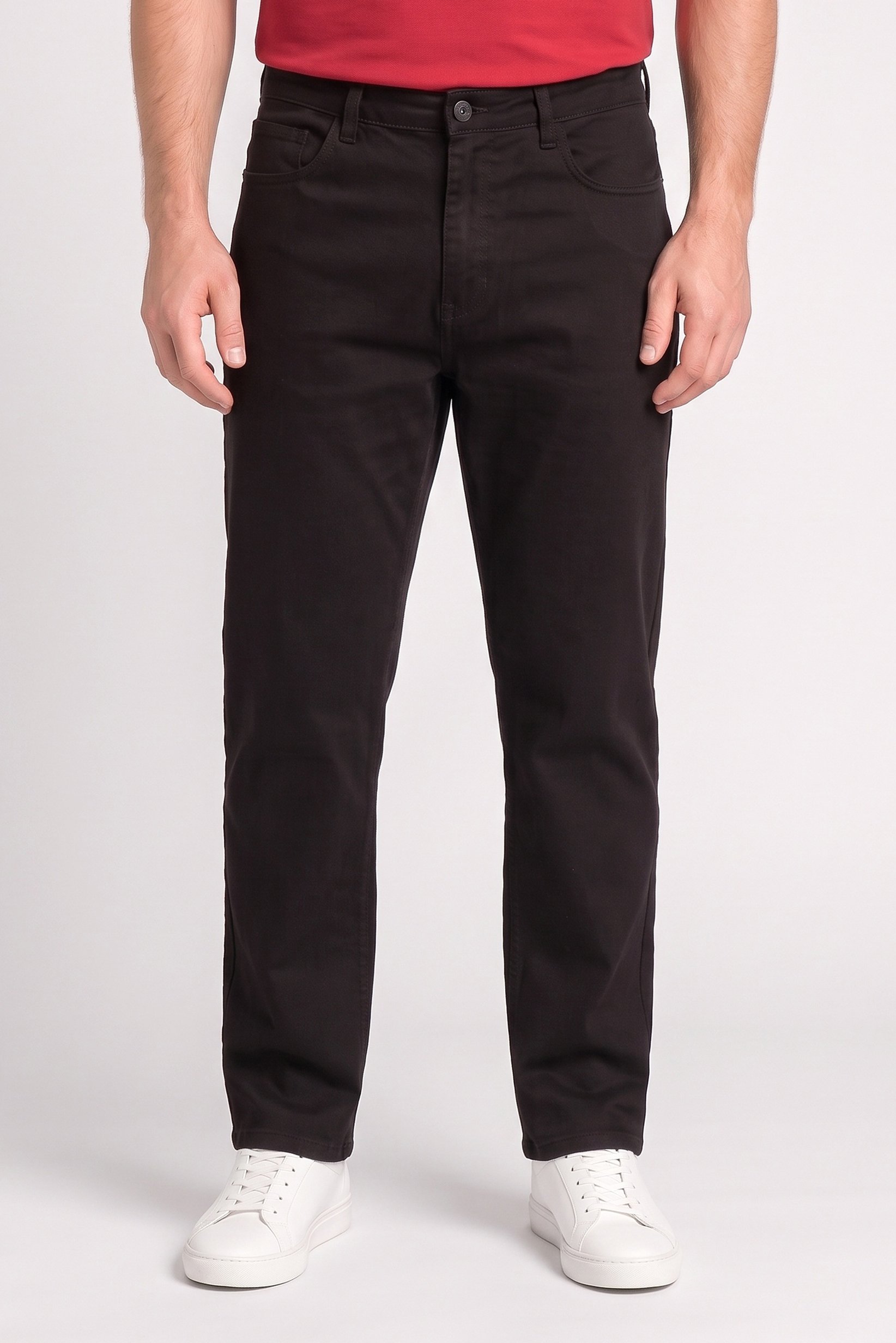 Men Loose Fit Solid Non Stretchable Denim Jeans, Black