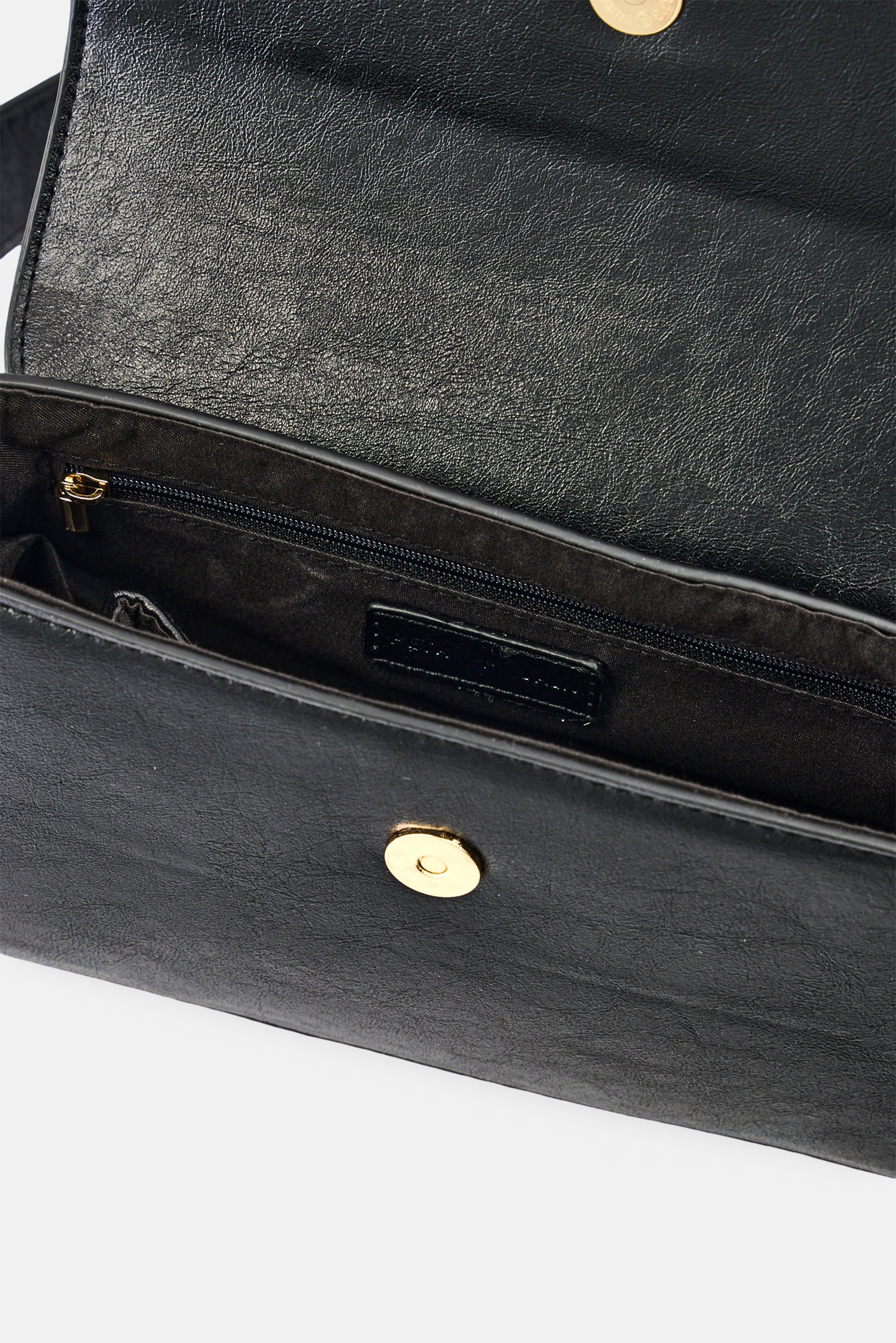 Women Brand Logo Shoulder Bag, Black