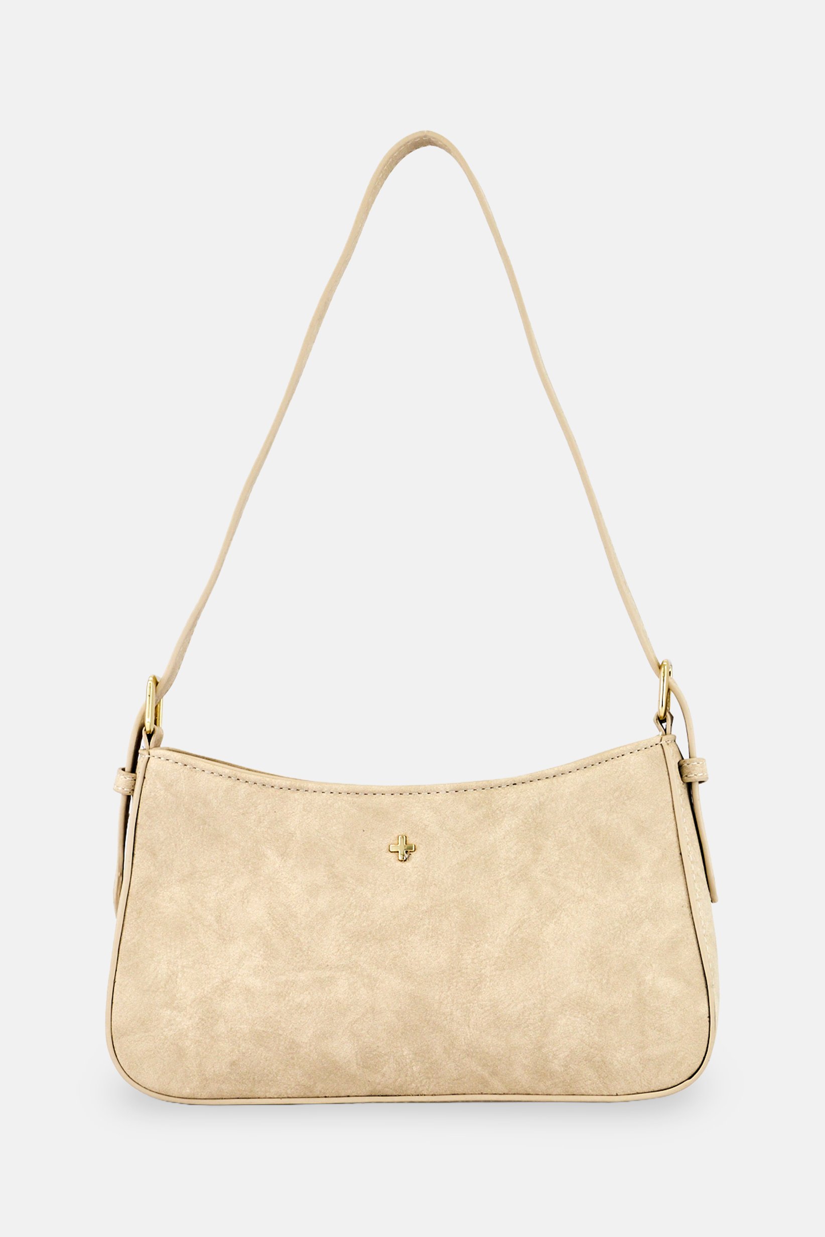 Women Brand Logo Handbag, Beige