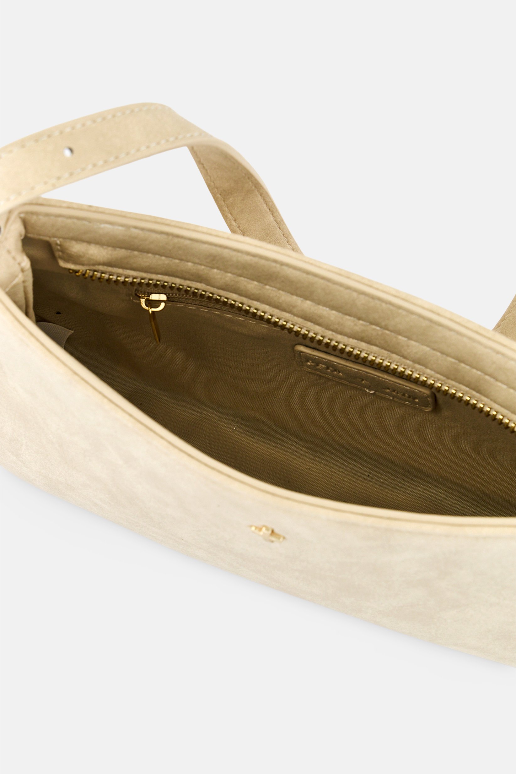 Women Brand Logo Handbag, Beige