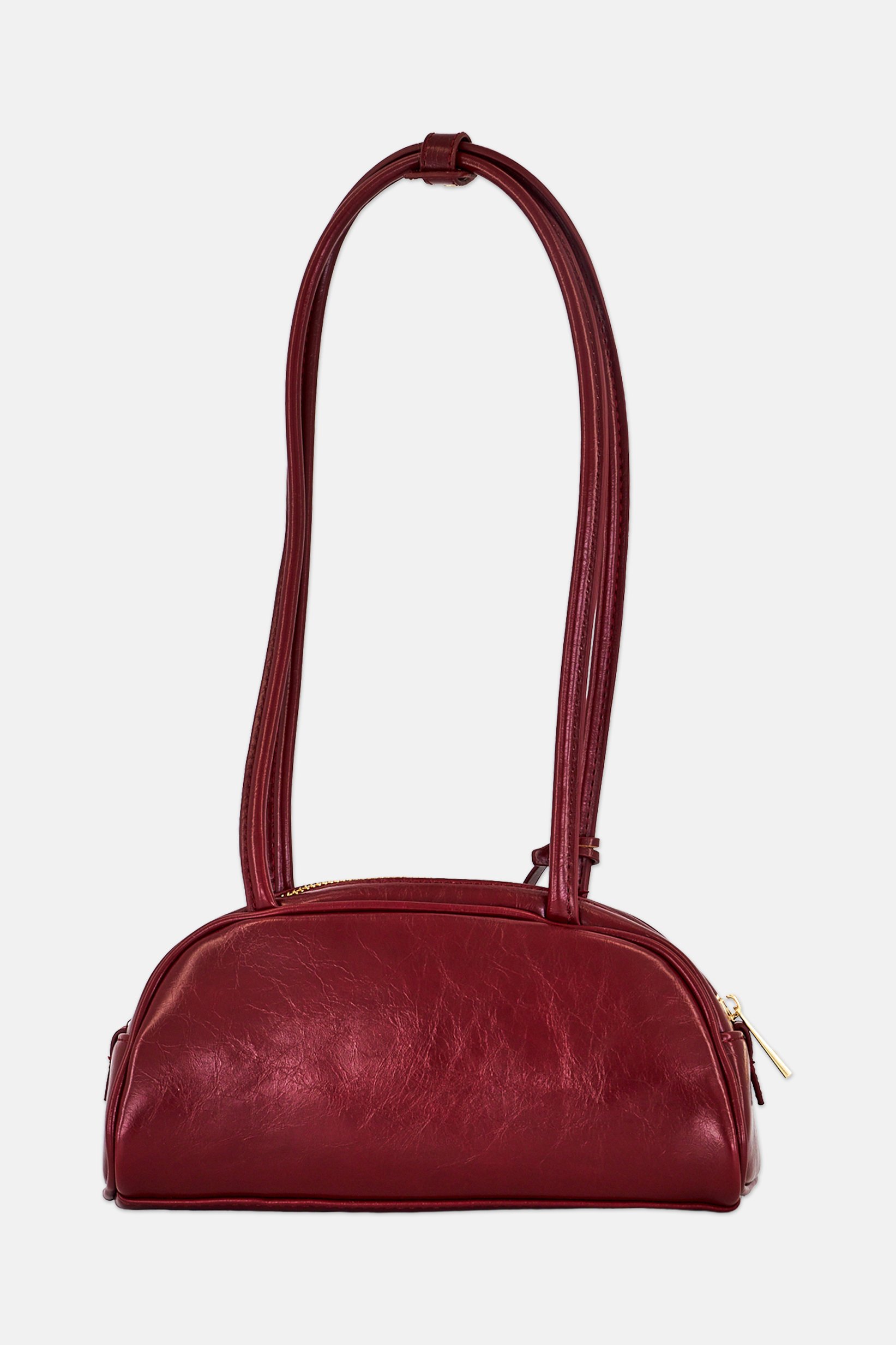 Women Brand Logo Shoulder Bag, Red