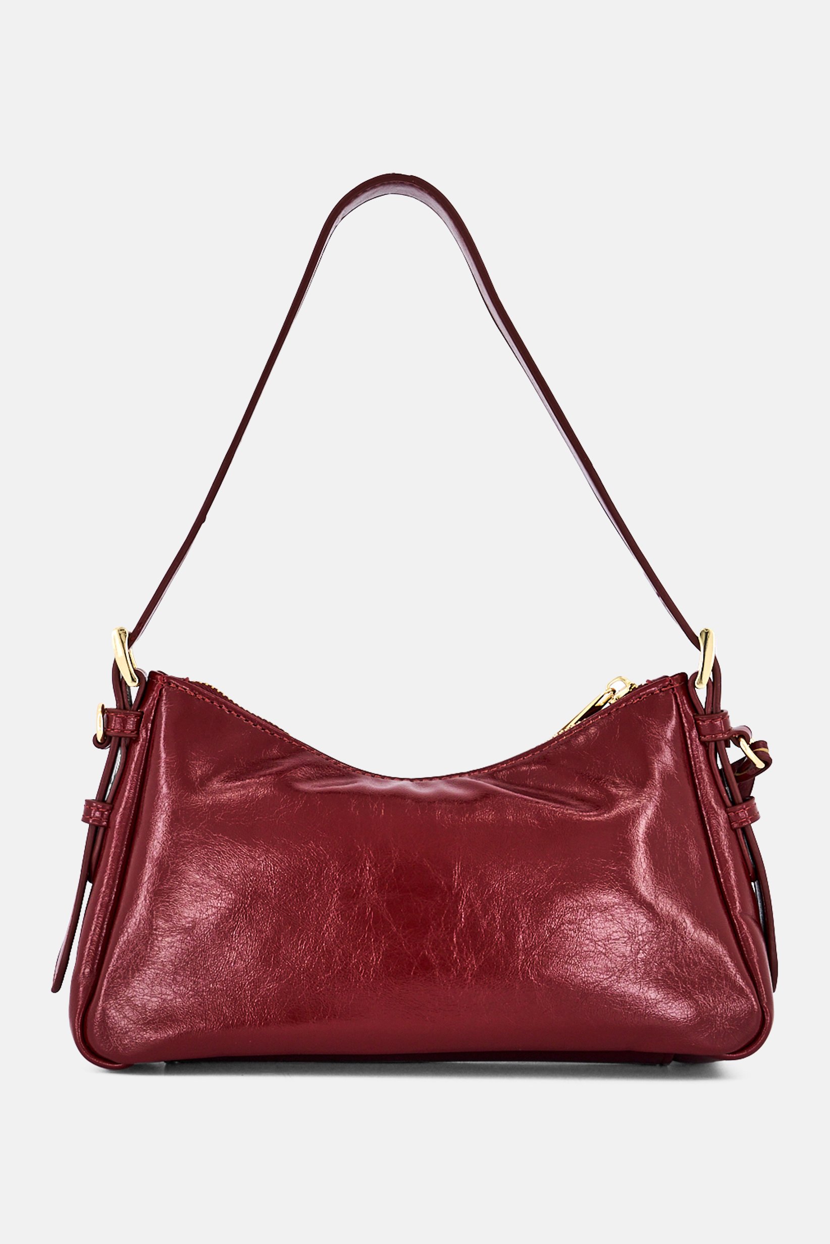 Women Brand Logo Shoulder Bag, Maroon