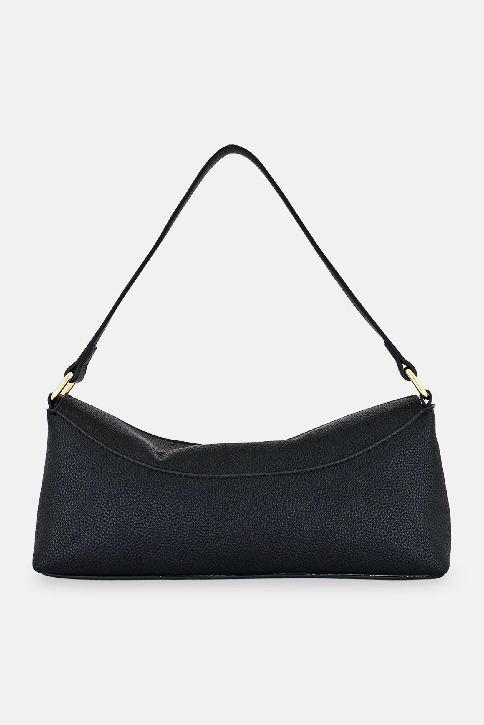 Women Brand Logo Shoulder Bag, Black