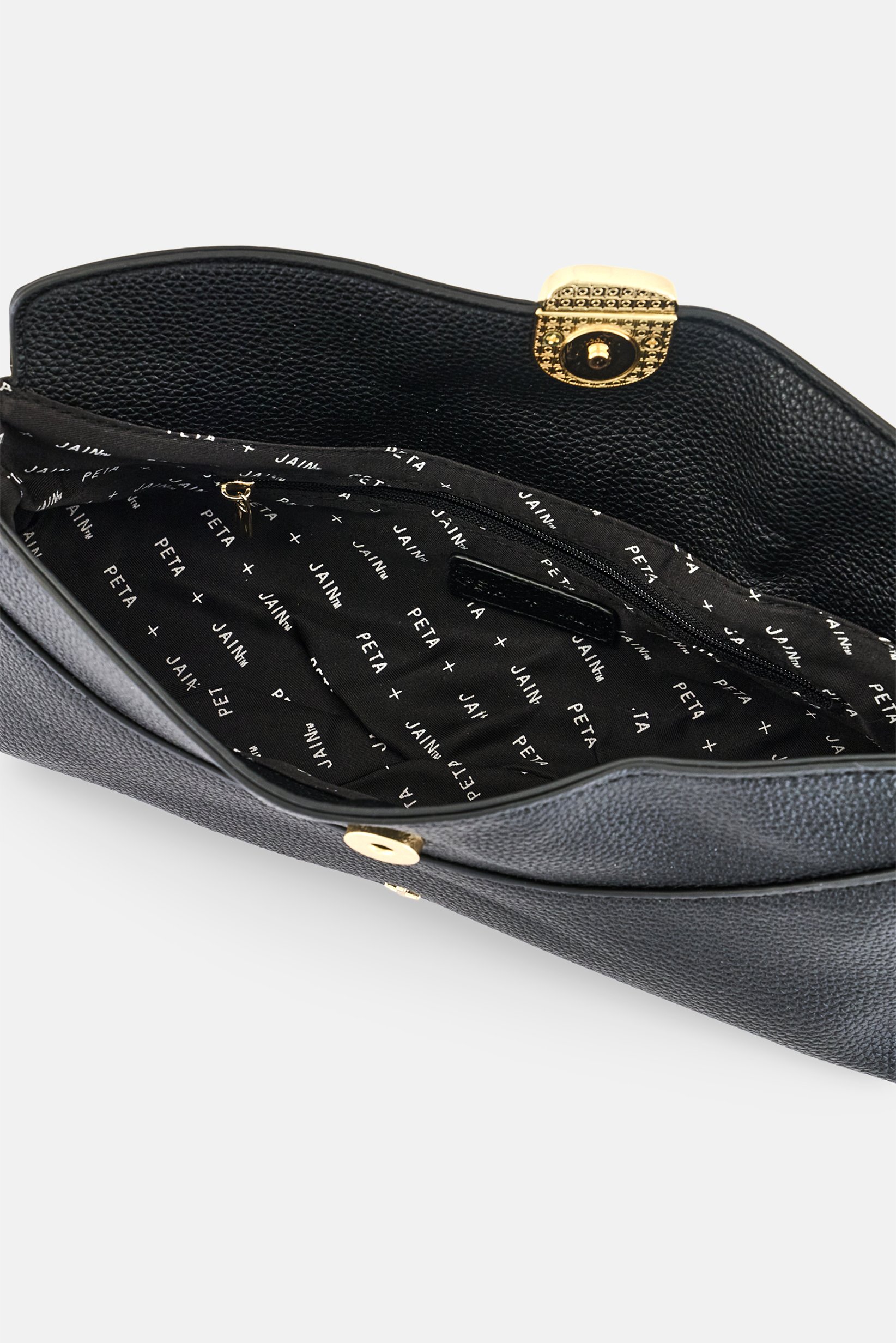 Women Brand Logo Shoulder Bag, Black