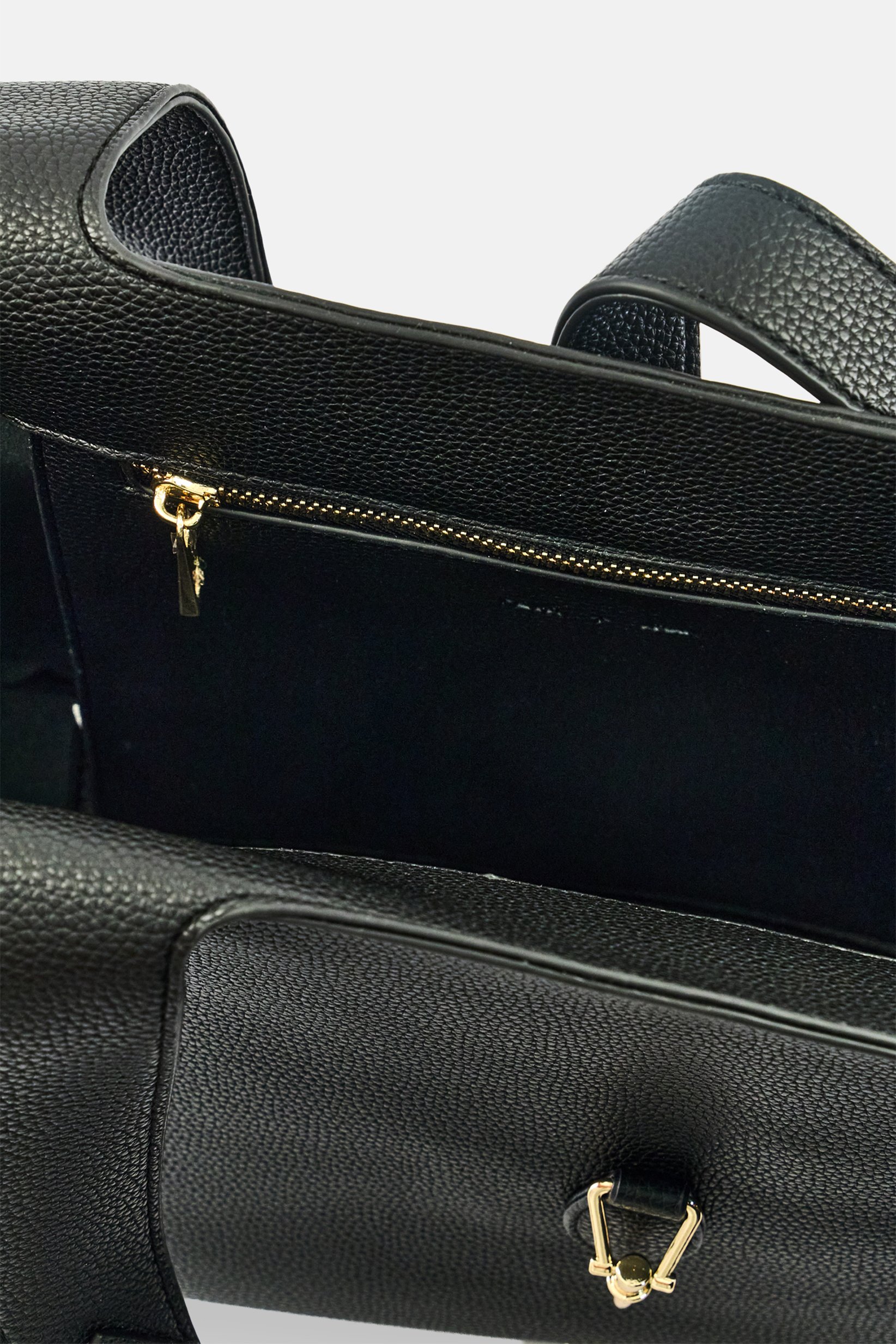 Women Brand Logo Shoulder Bag, Black