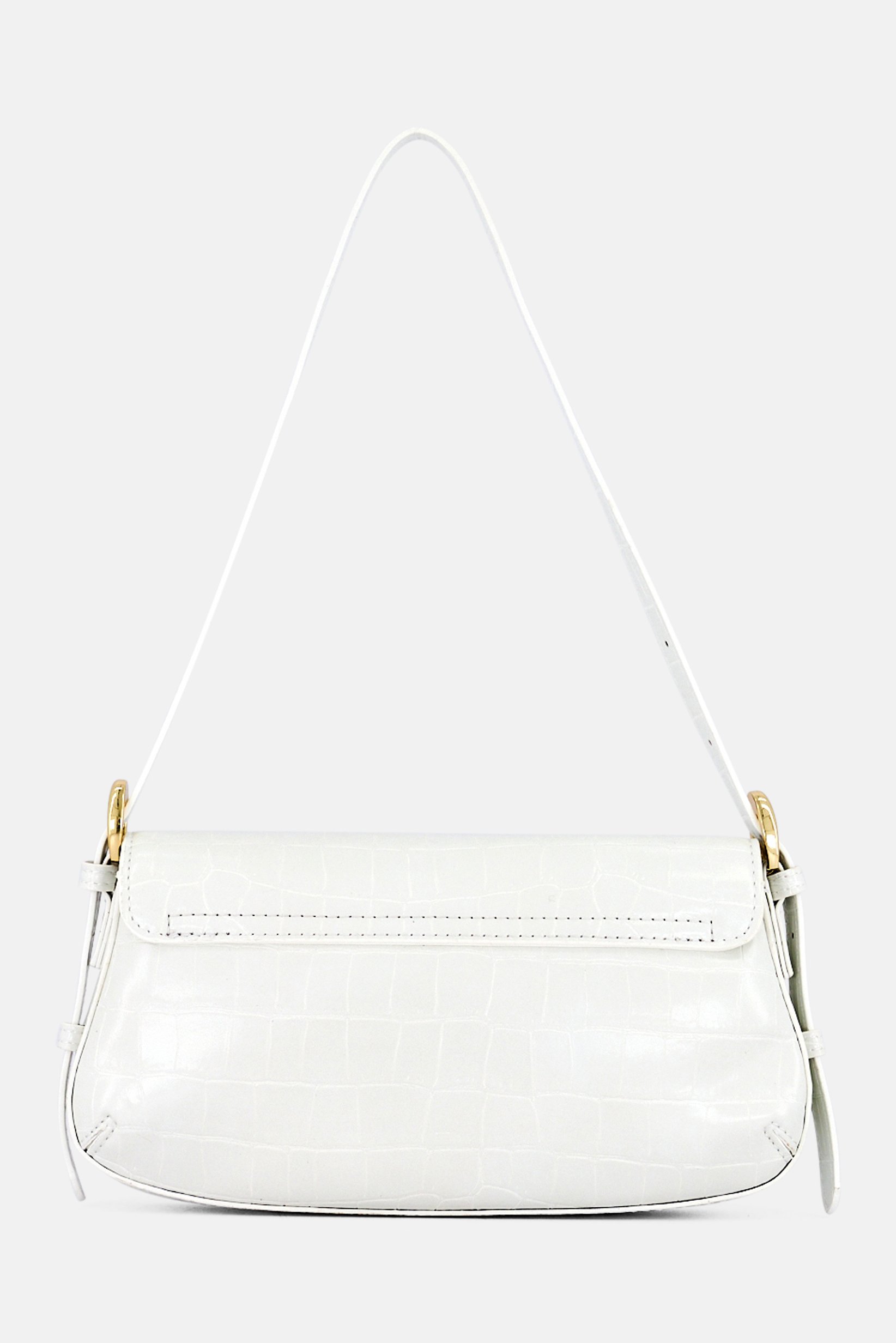 Women Brand Logo Shoulder Bag, White