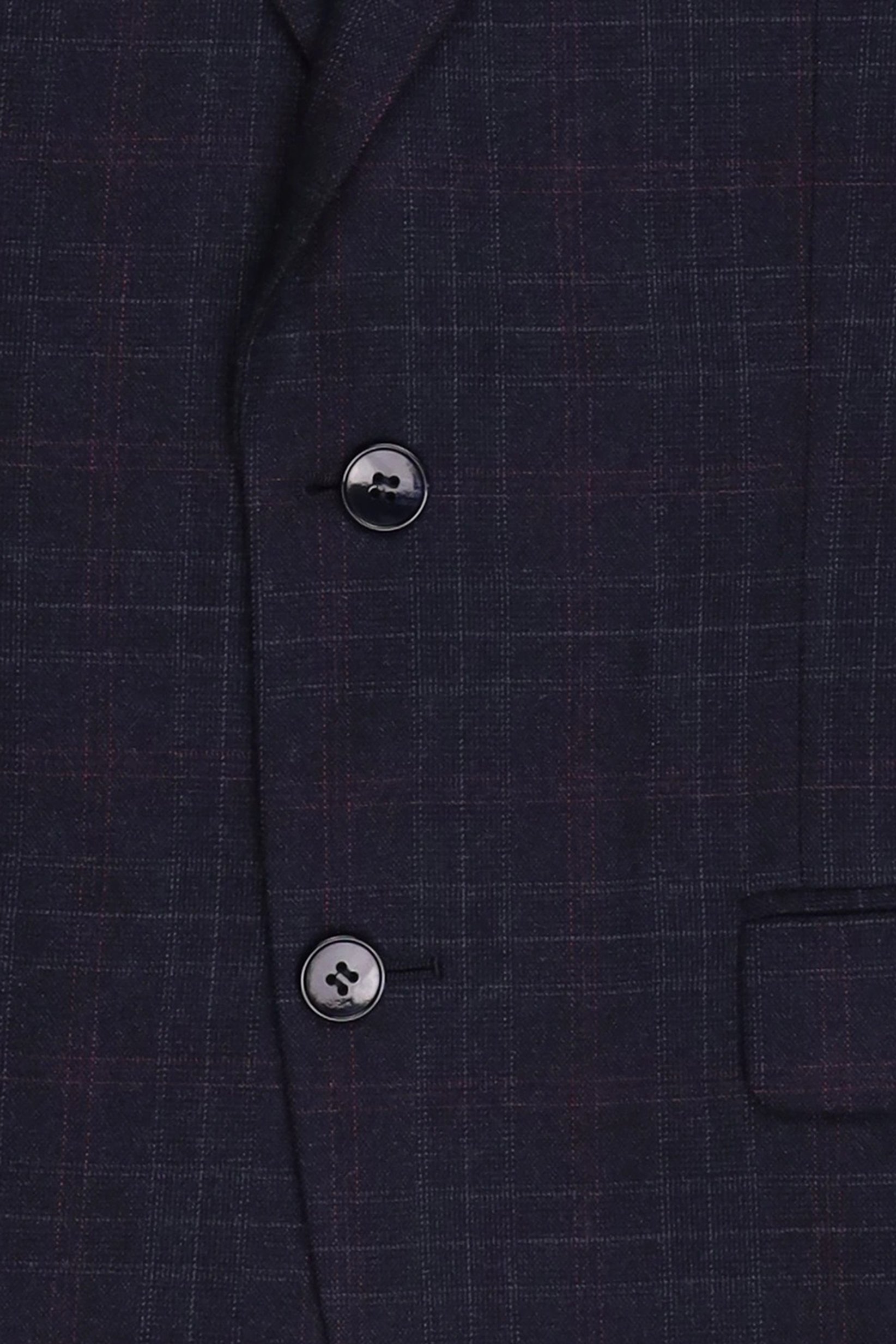 Men Regular Fit Checkered Casual Blazer, Black