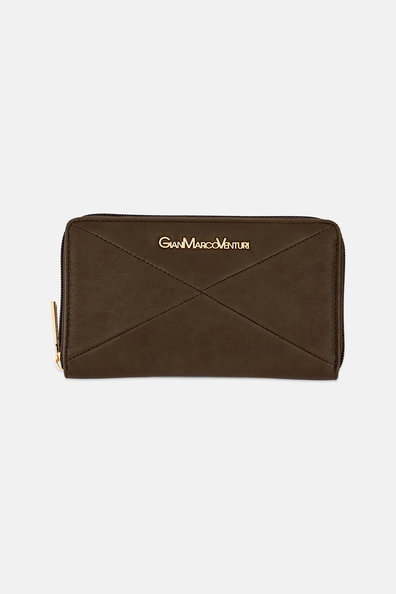 Women Brand Logo Wallet, Brown