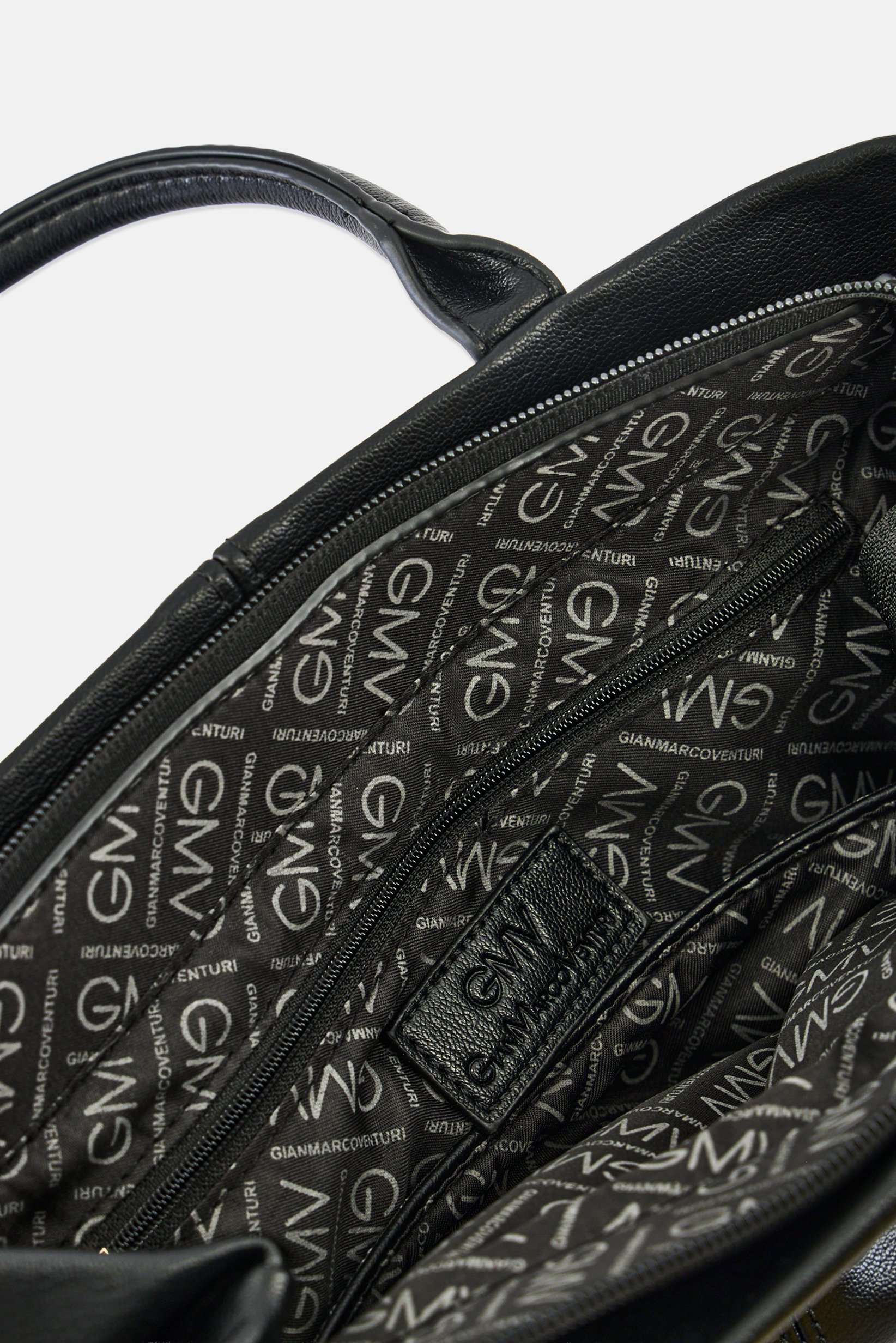 Women Brand Logo Handbag, Black