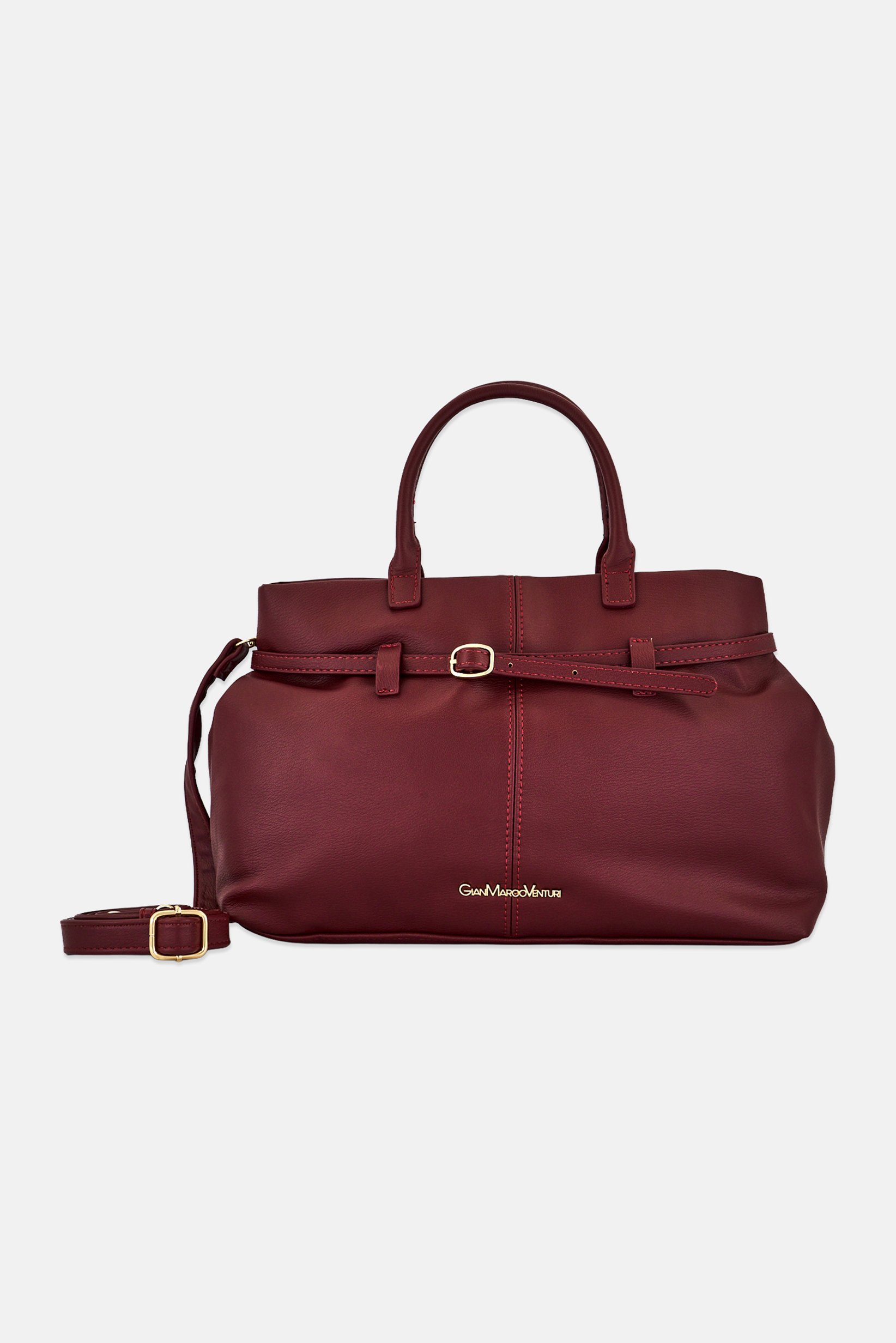 Women Brand Logo Handbag, Maroon