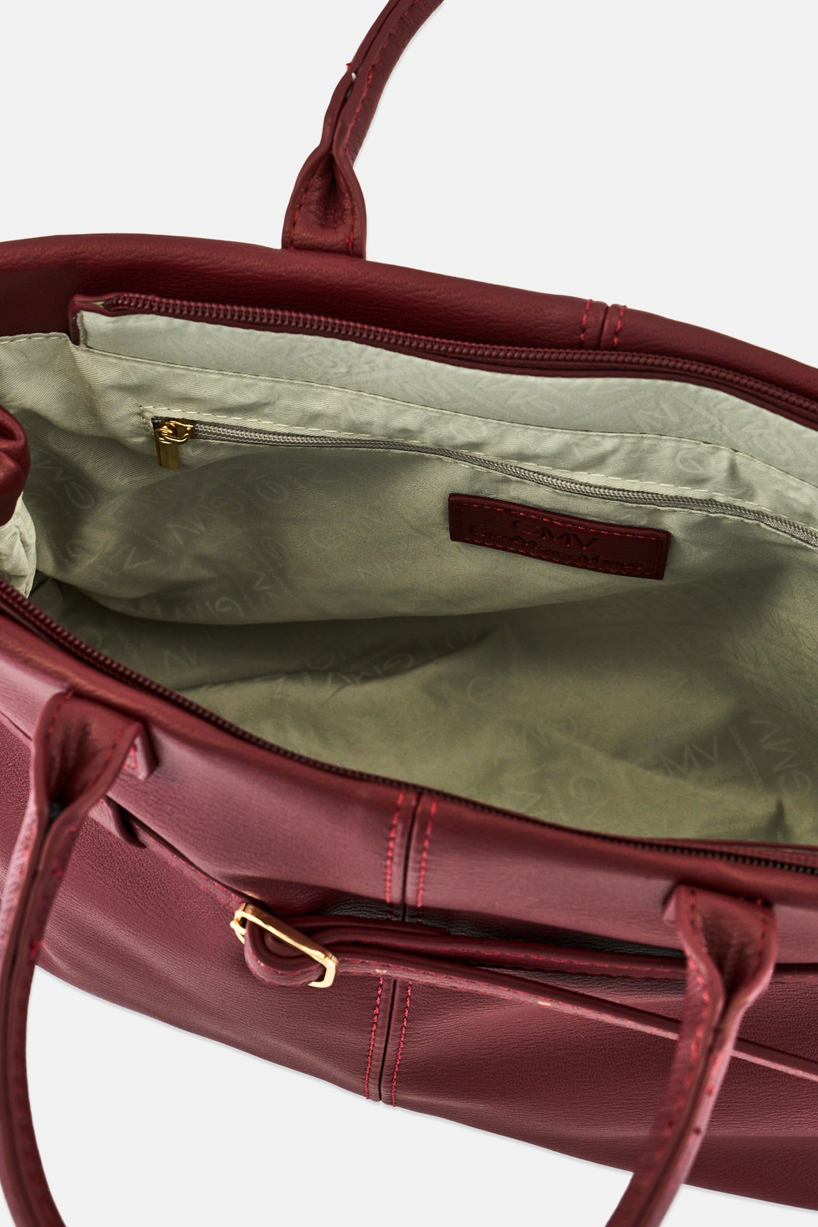 Women Brand Logo Handbag, Maroon