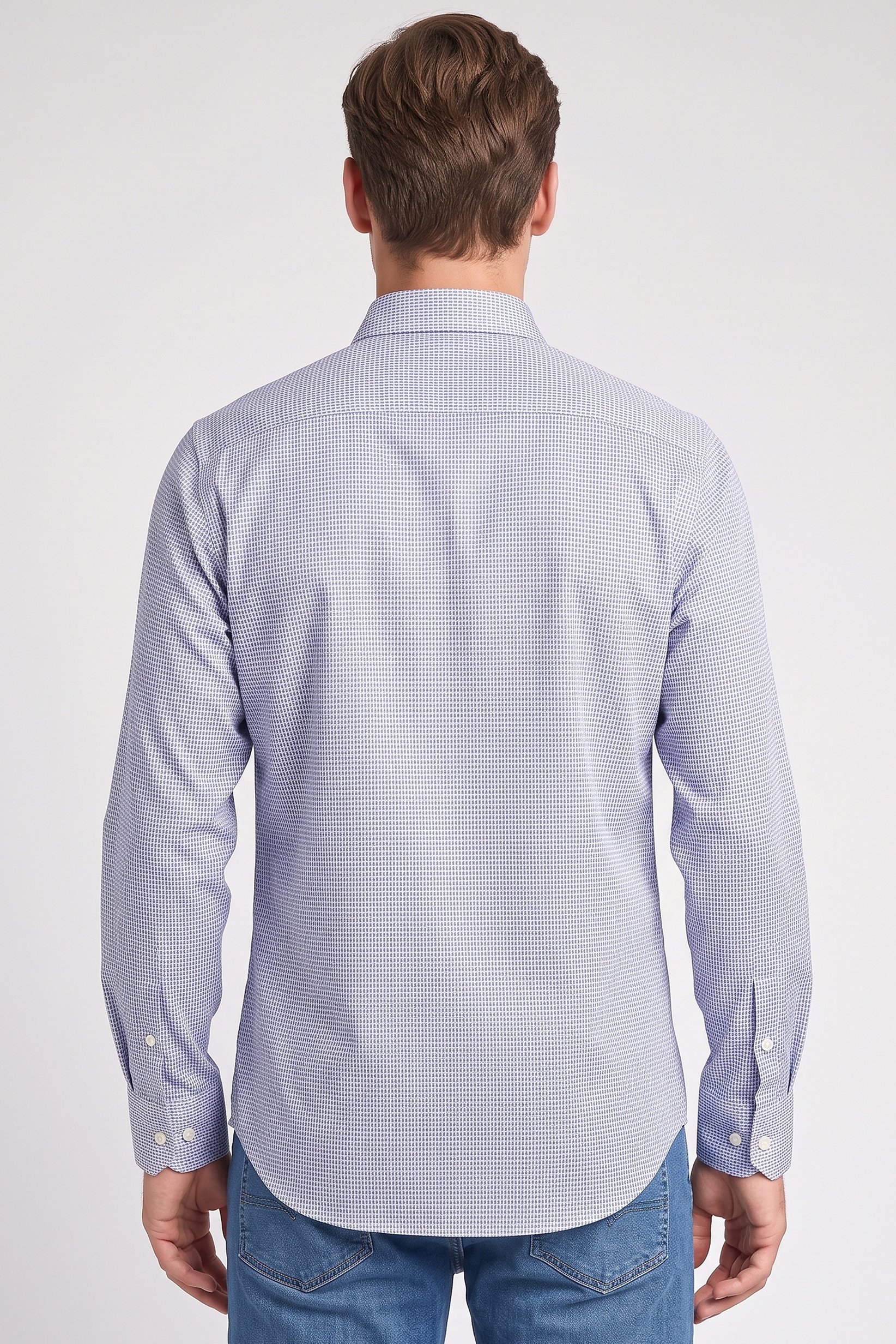 Men Regular Fit Textured Long Sleeve Casual Shirt, Multicolor