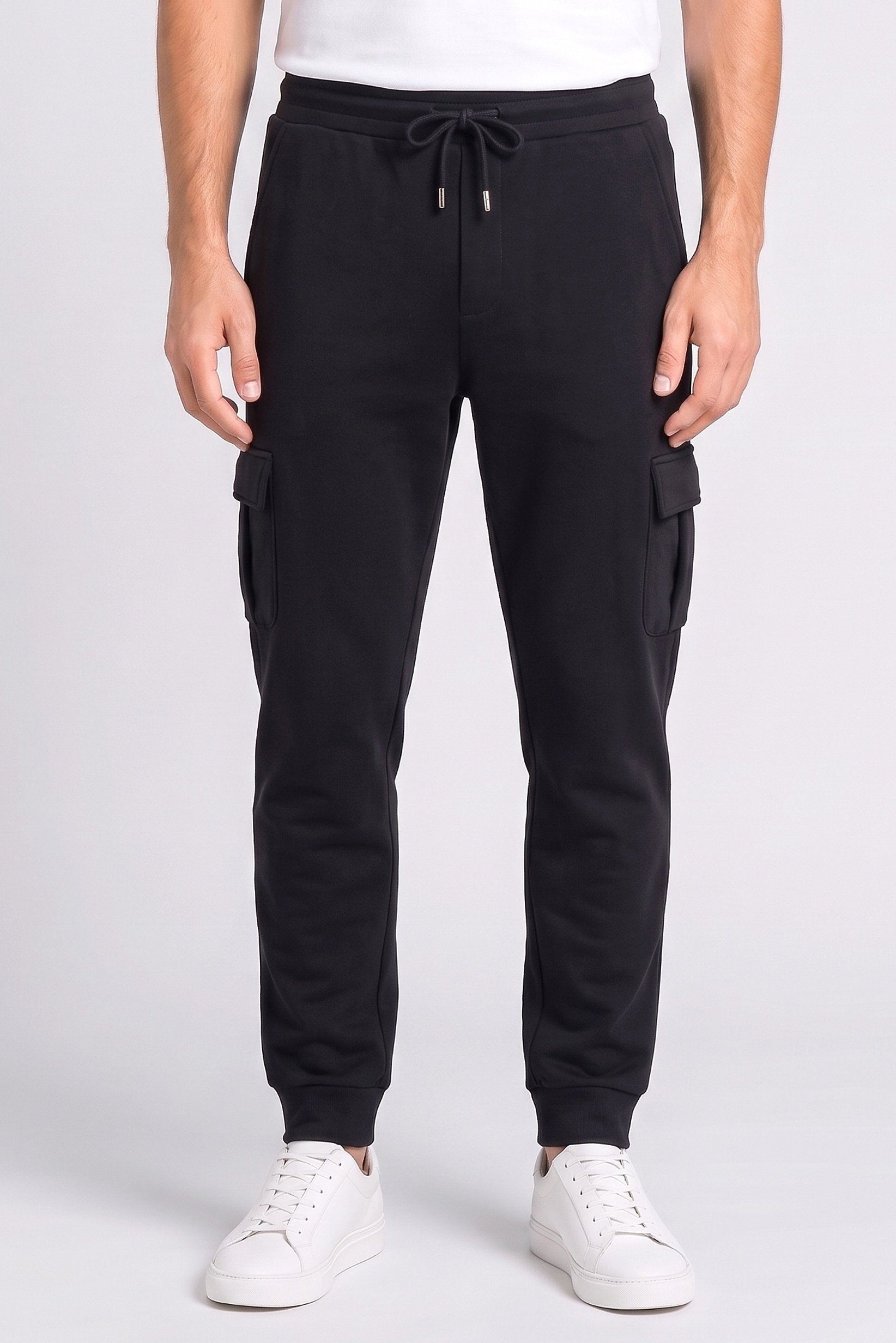 Men Regular Fit Solid Jogger Pants, Navy