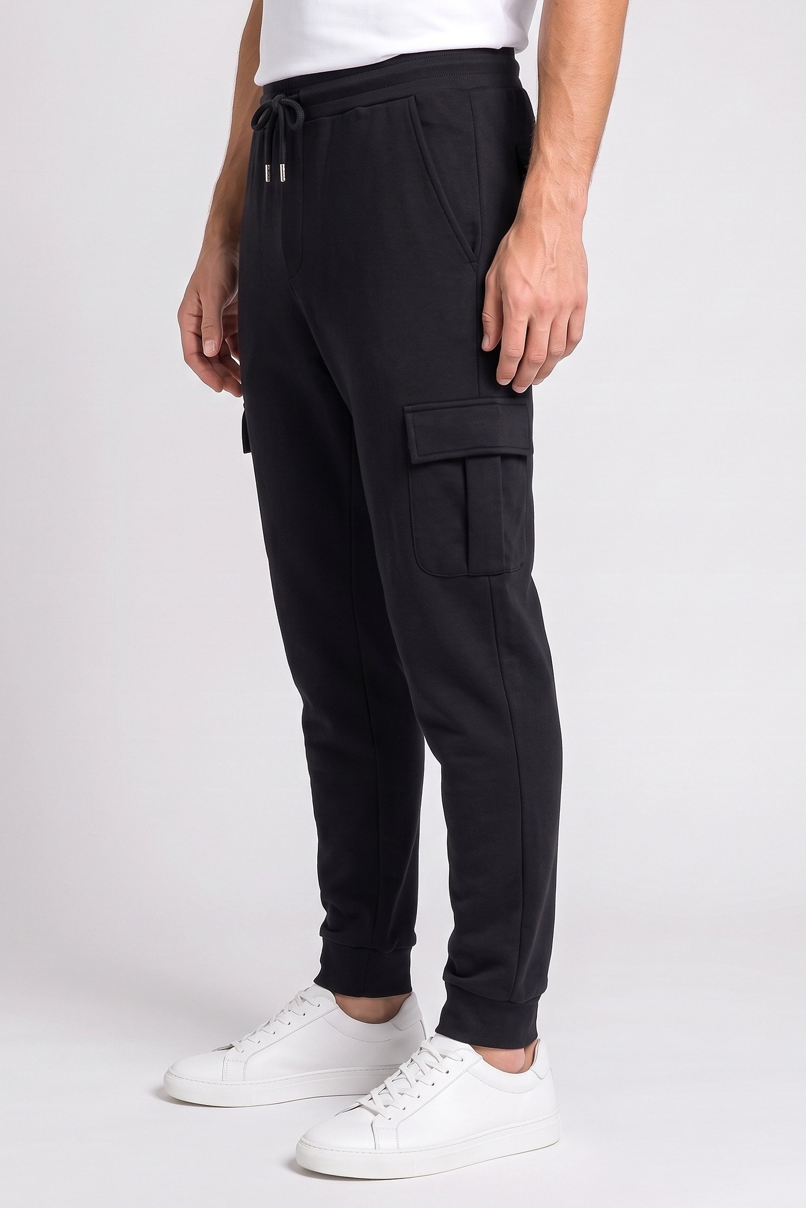 Men Regular Fit Solid Jogger Pants, Navy