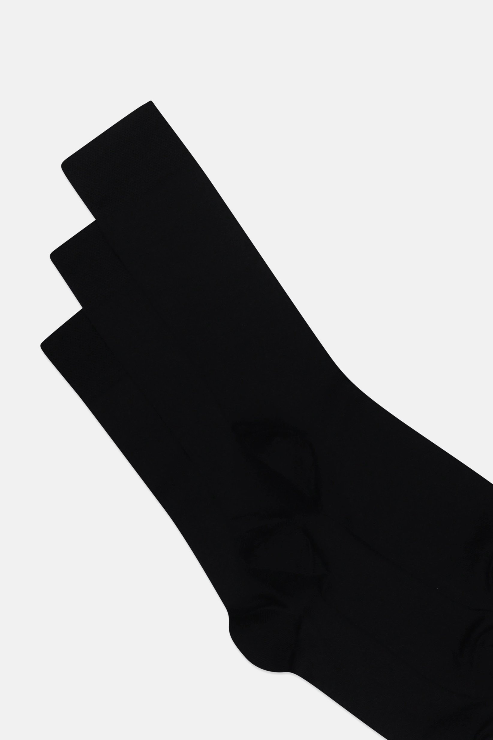 Men 3 Pairs Solid Crew Socks, Black