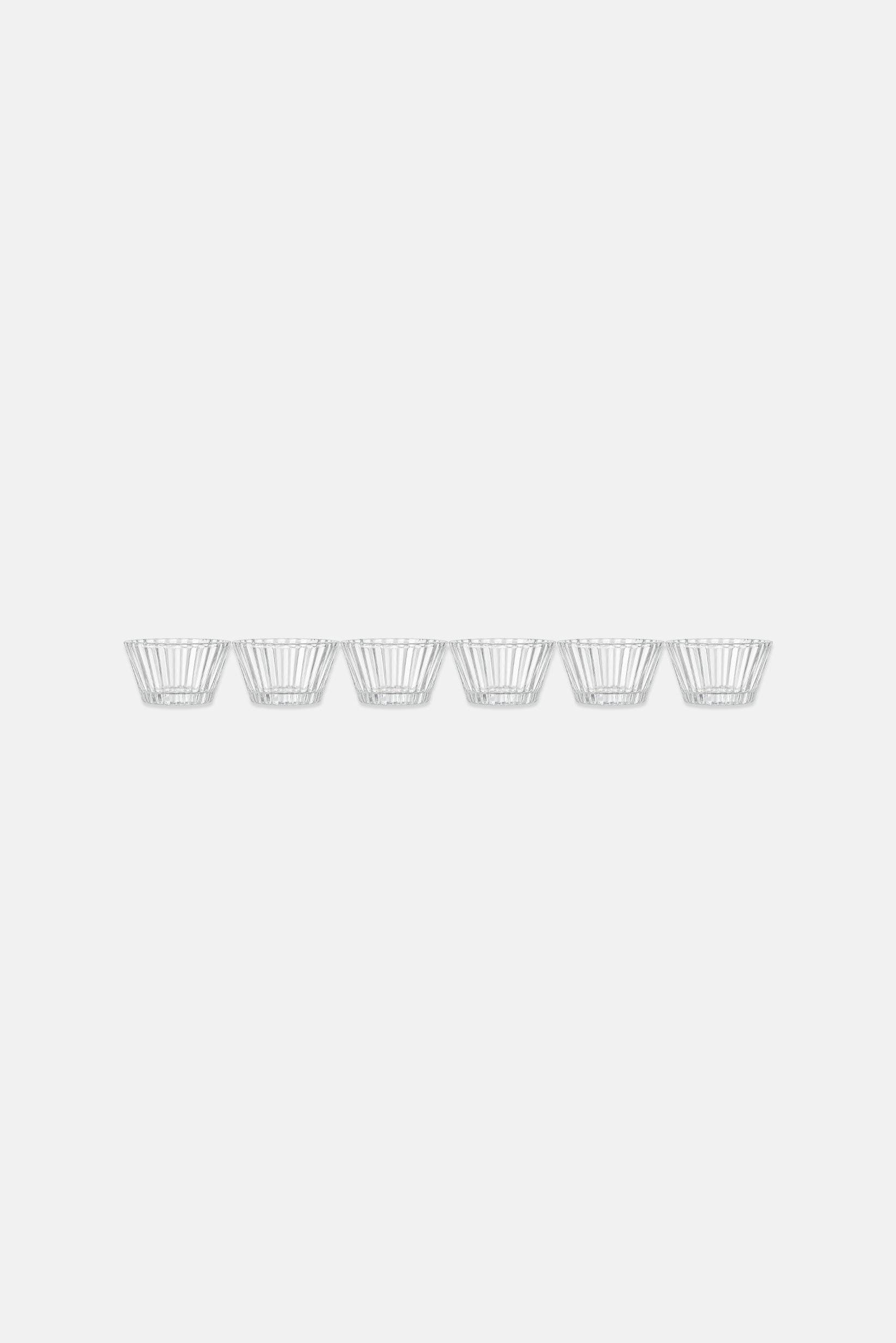 6 Pieces Glass Dip Condements Set, Transparent