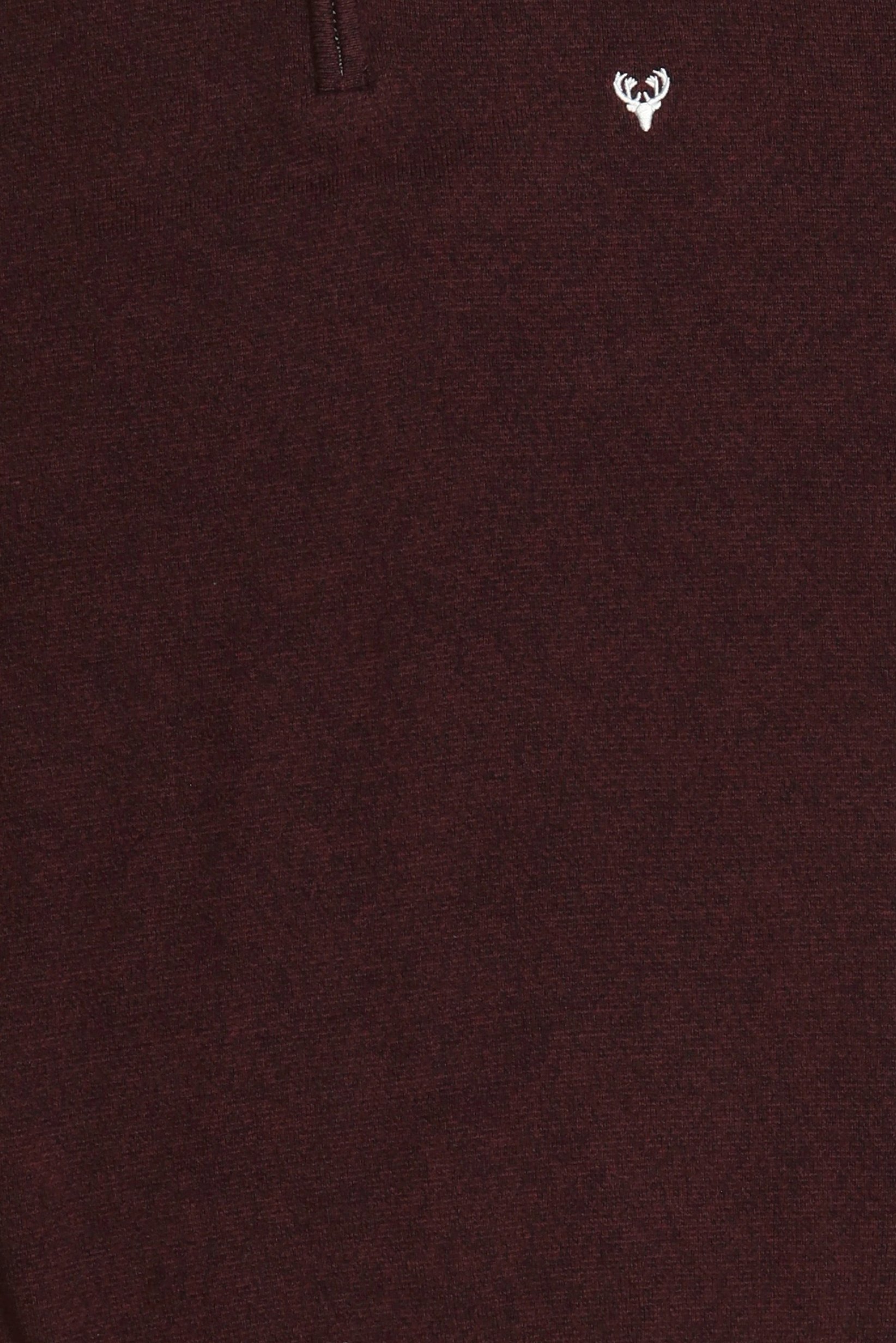 Men Mock Neck Knitted Sweater, Red