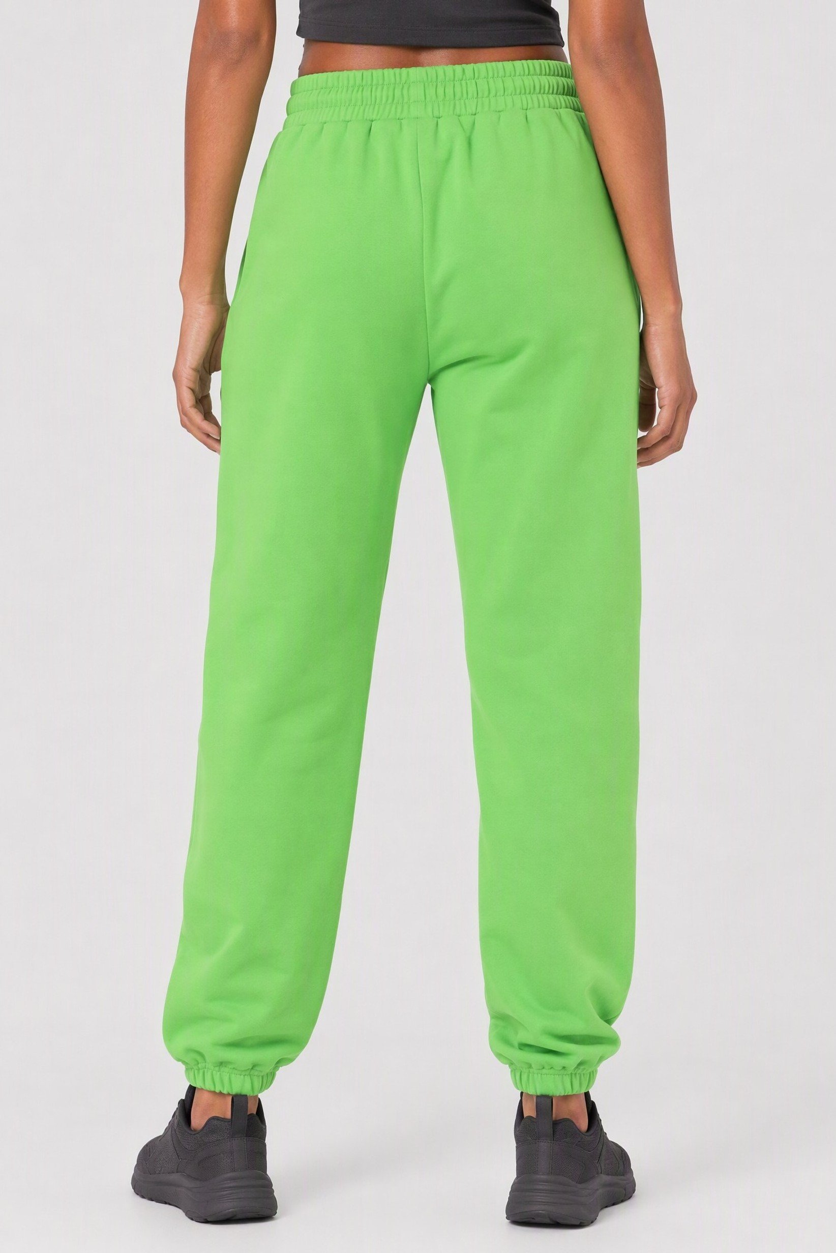 Women Regular Fit Graphic Print Jogger Pants, Lime