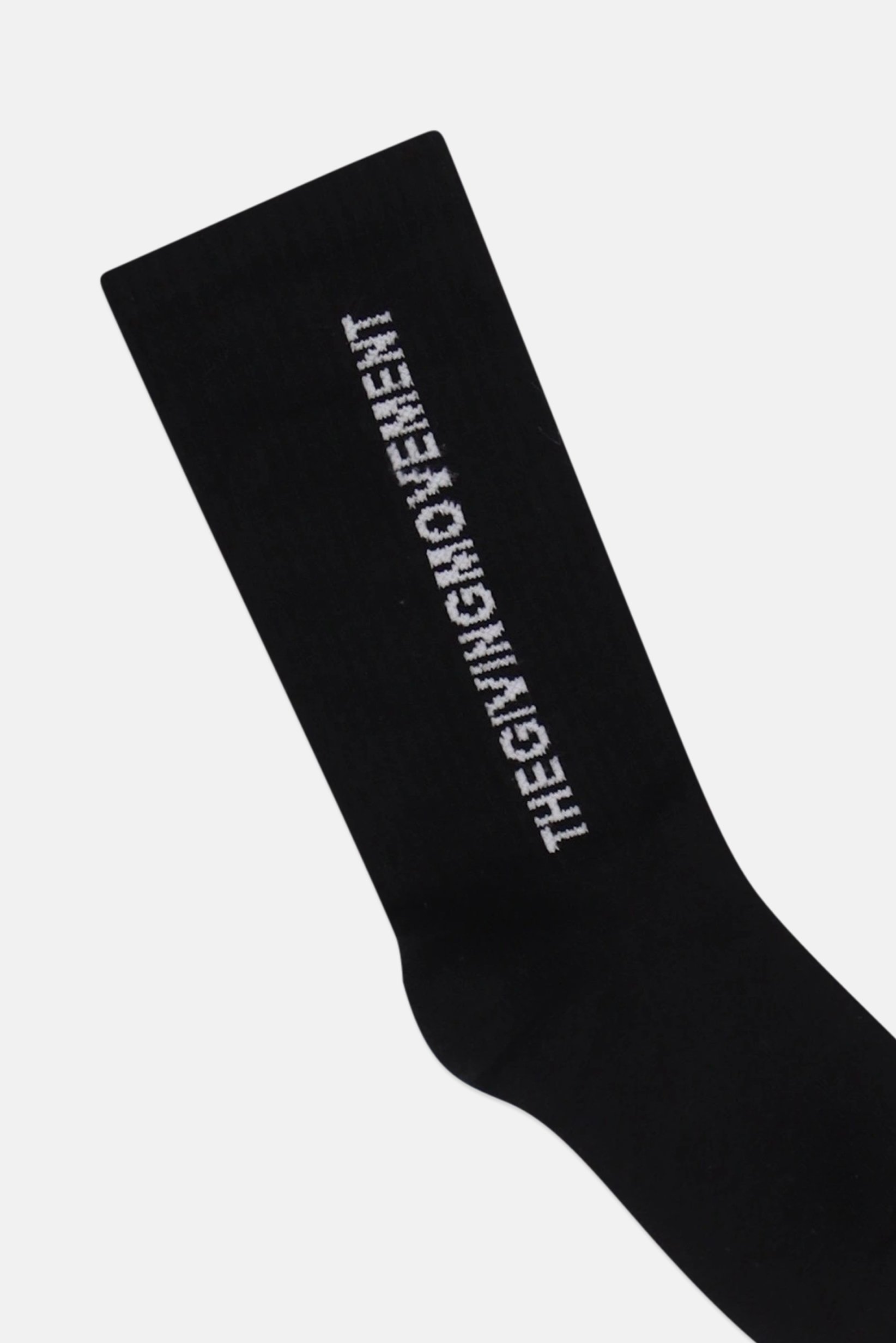 Kids Boy 1 Pair Brand Logo Crew Socks, Black
