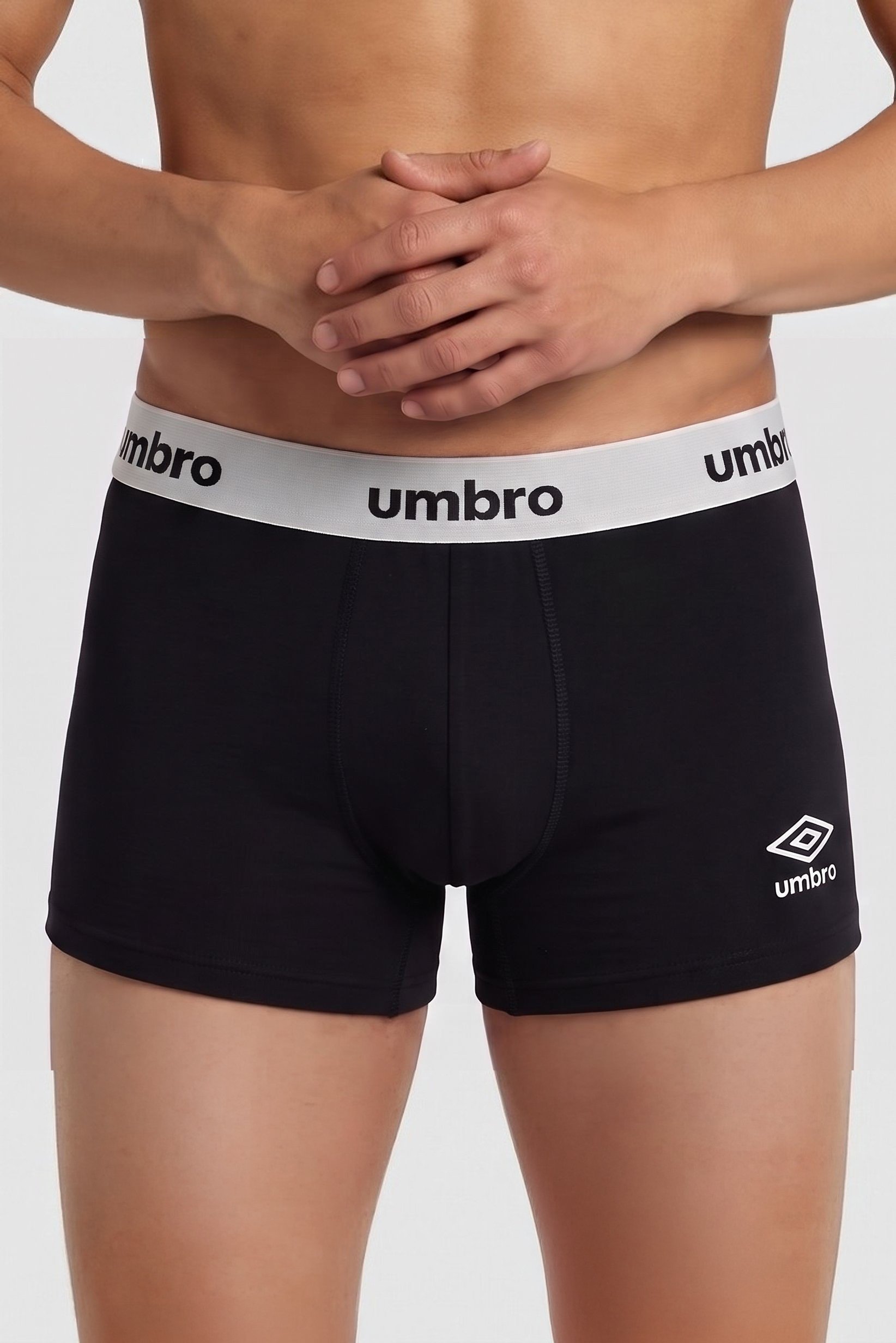 Men 2 Pcs Brand Logo Boxer Short, Black