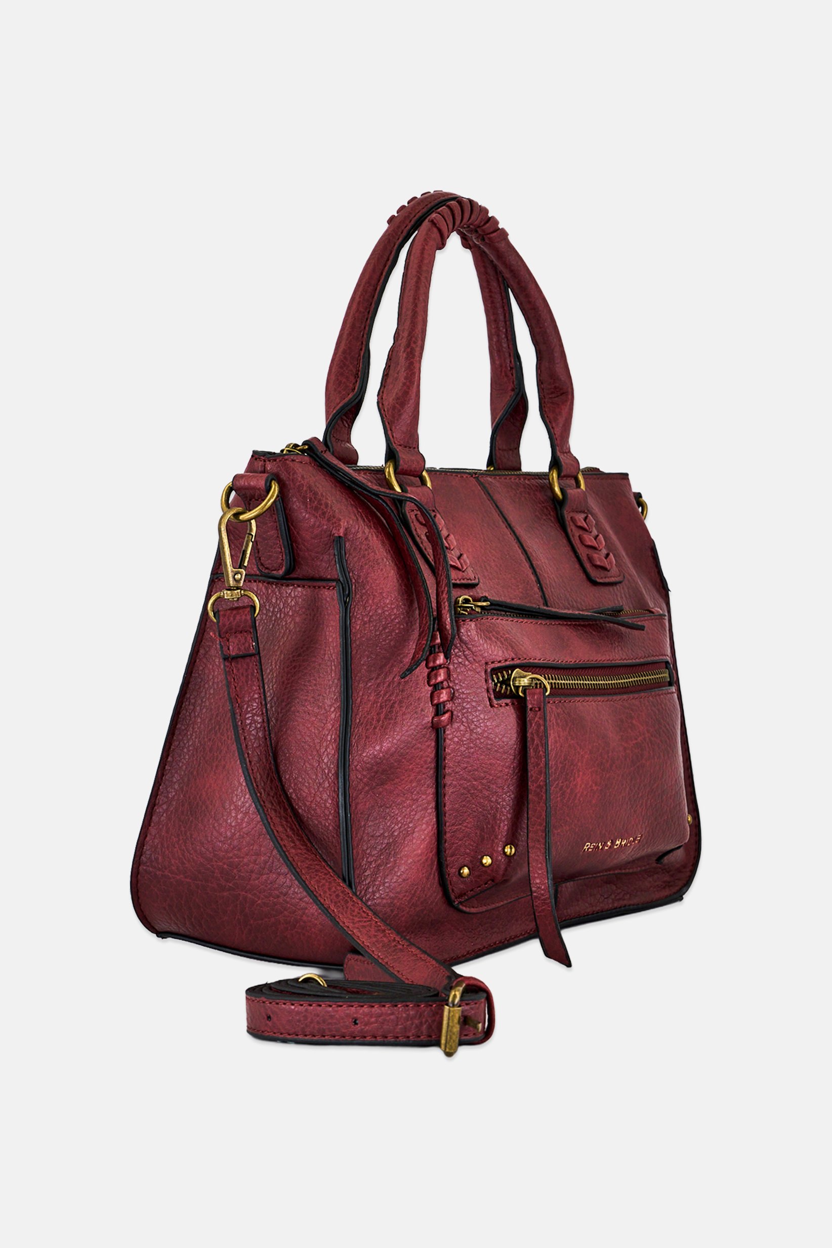 Women Brand Logo Cross Body Bag, Burgundy