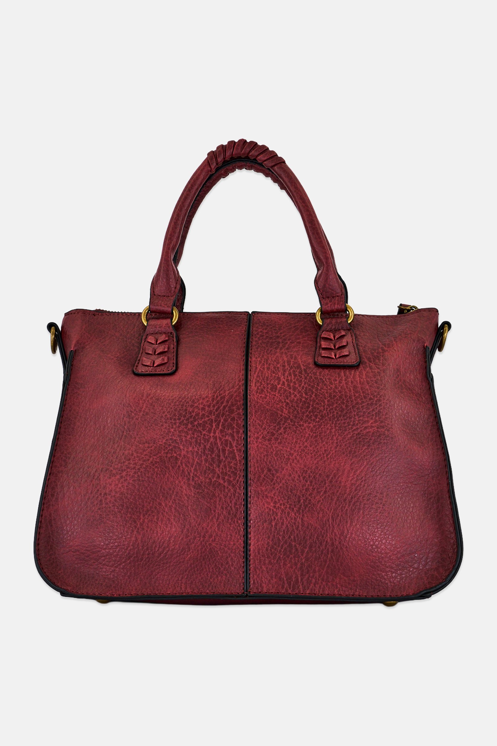 Women Brand Logo Cross Body Bag, Burgundy
