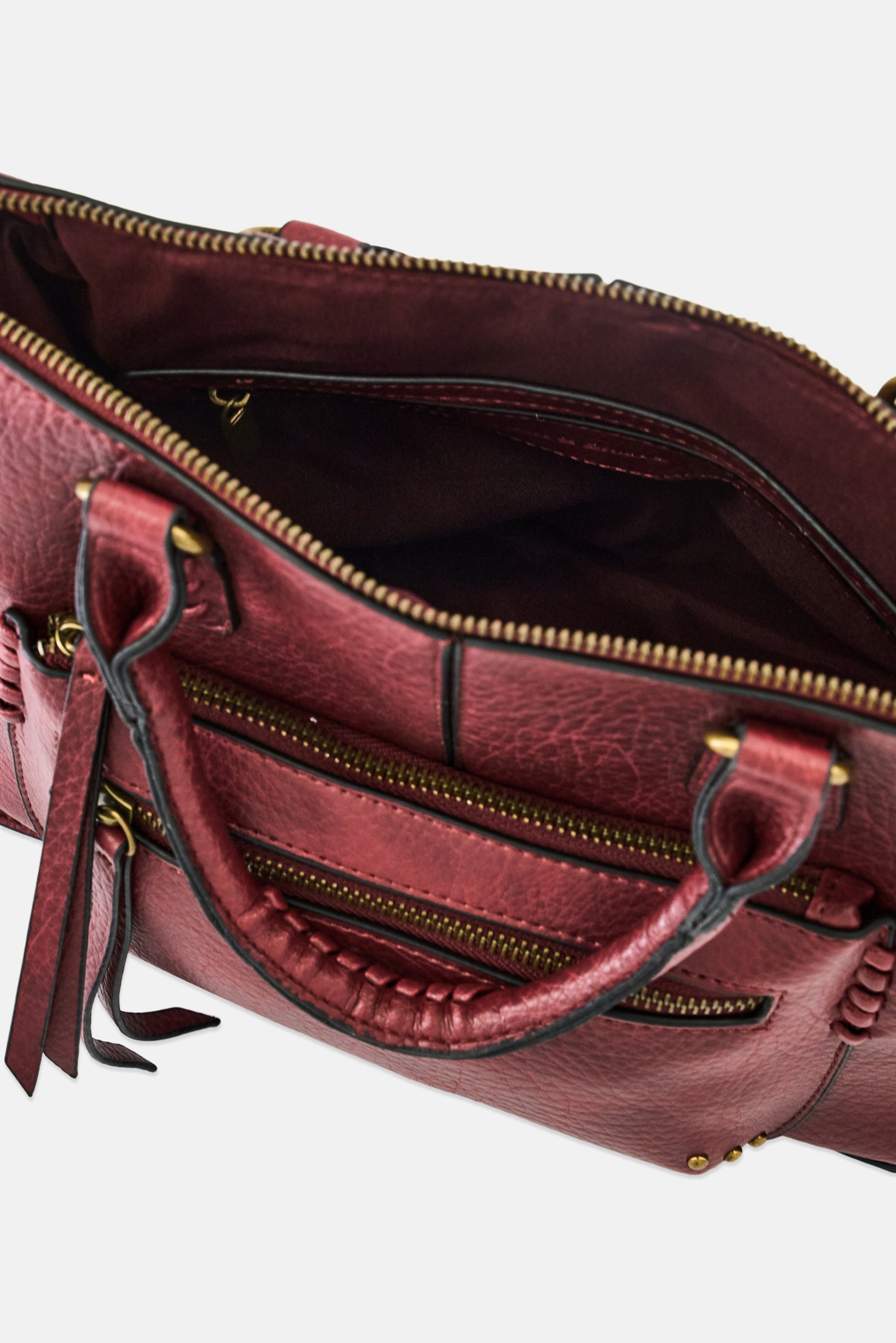 Women Brand Logo Cross Body Bag, Burgundy