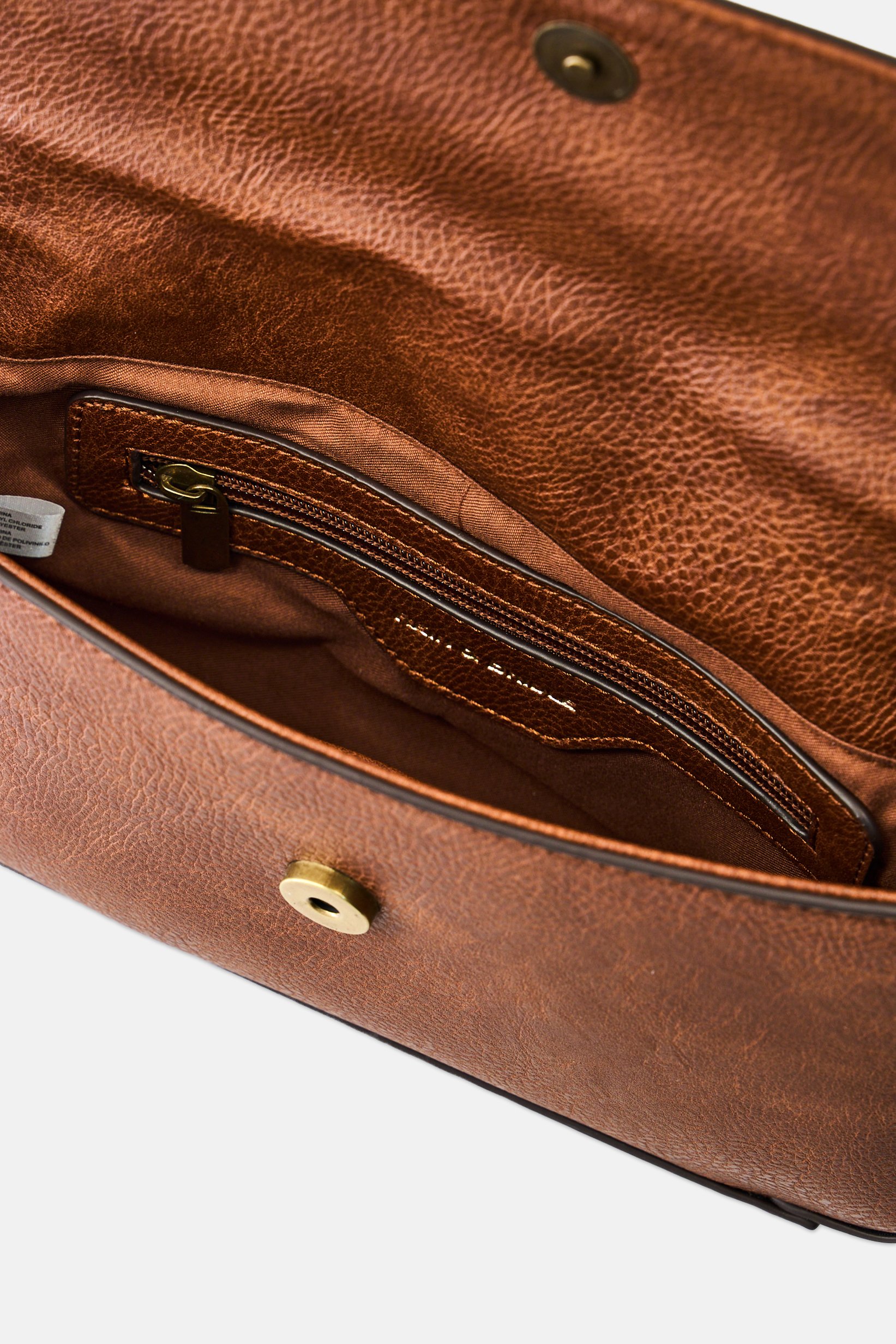 Women Brand Logo Shoulder Bag, Brown