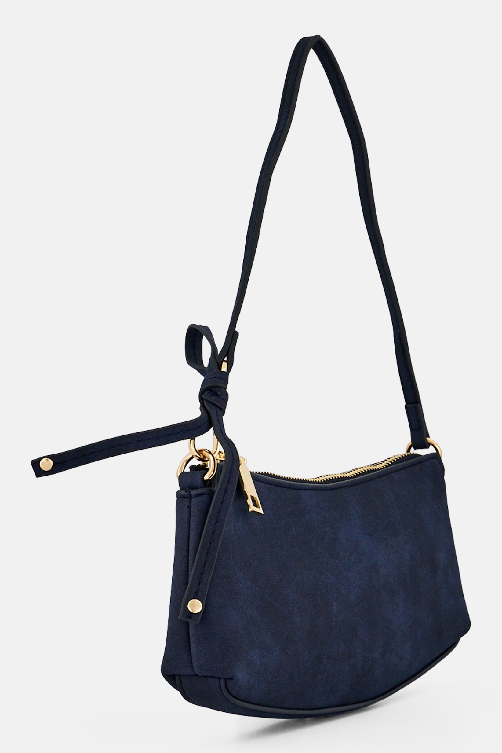 Women Zip-Top  Plain Mini Handbag, Navy