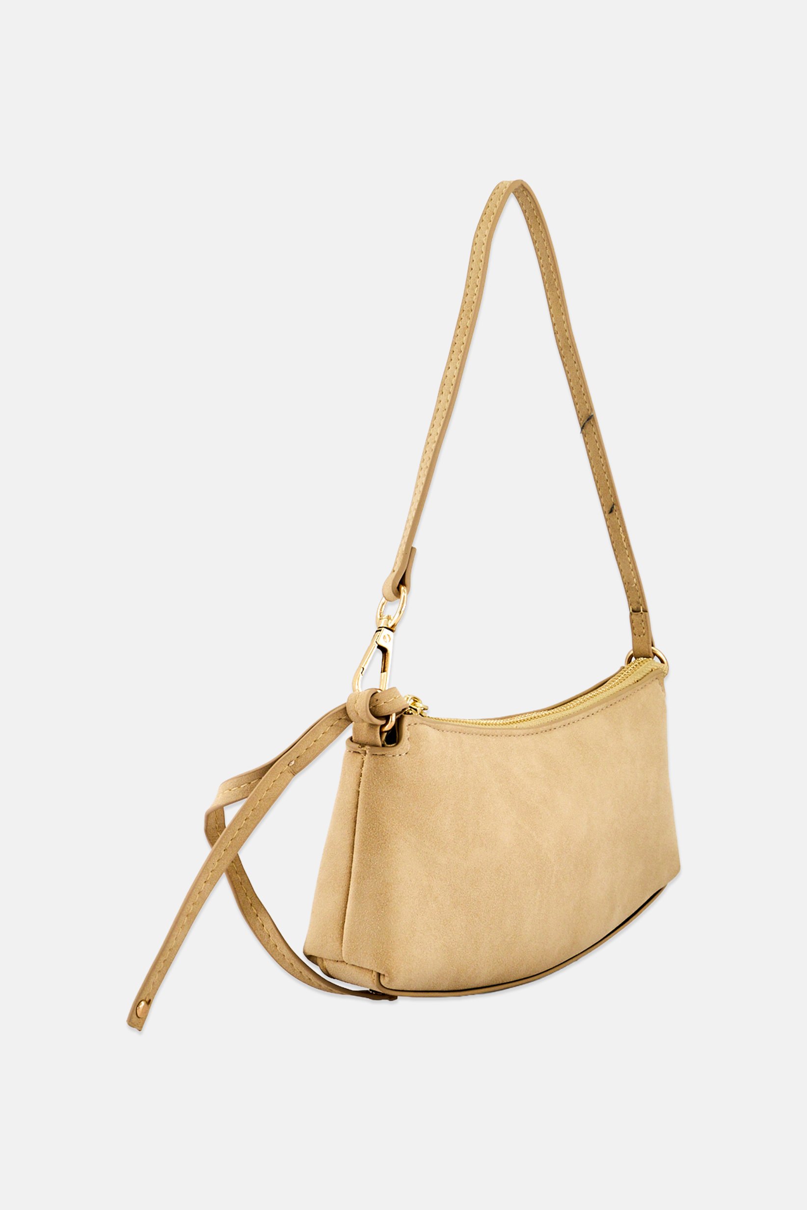 Women Plain Small Shoulder Bag, Tan