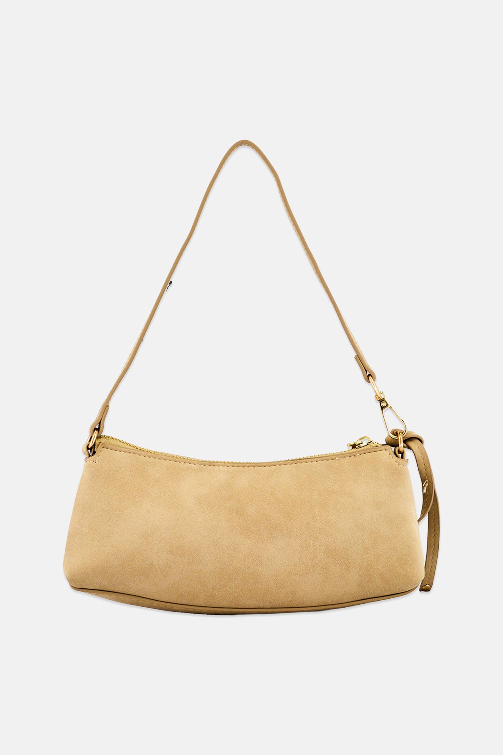 Women Plain Small Shoulder Bag, Tan