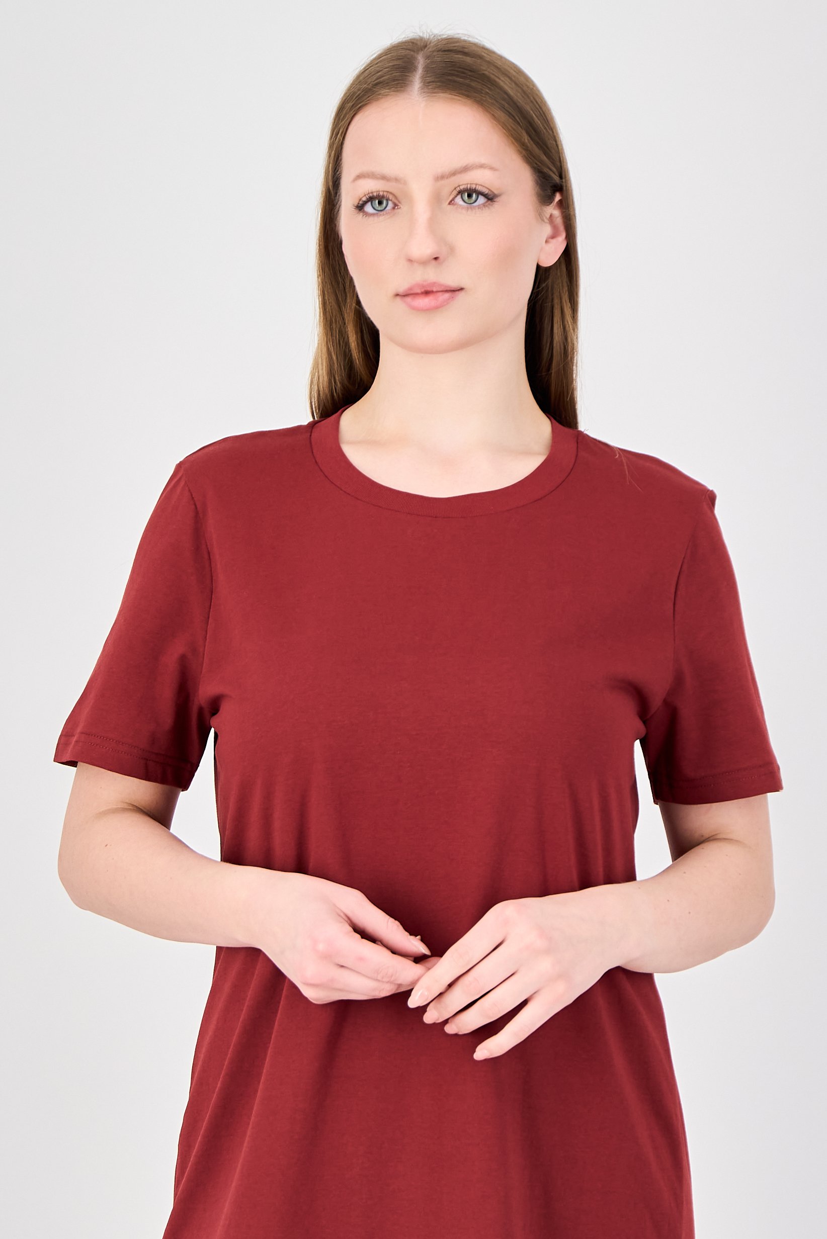 Comforts By Fudo Women Plain Maxi T-Shirt Dress, Brown