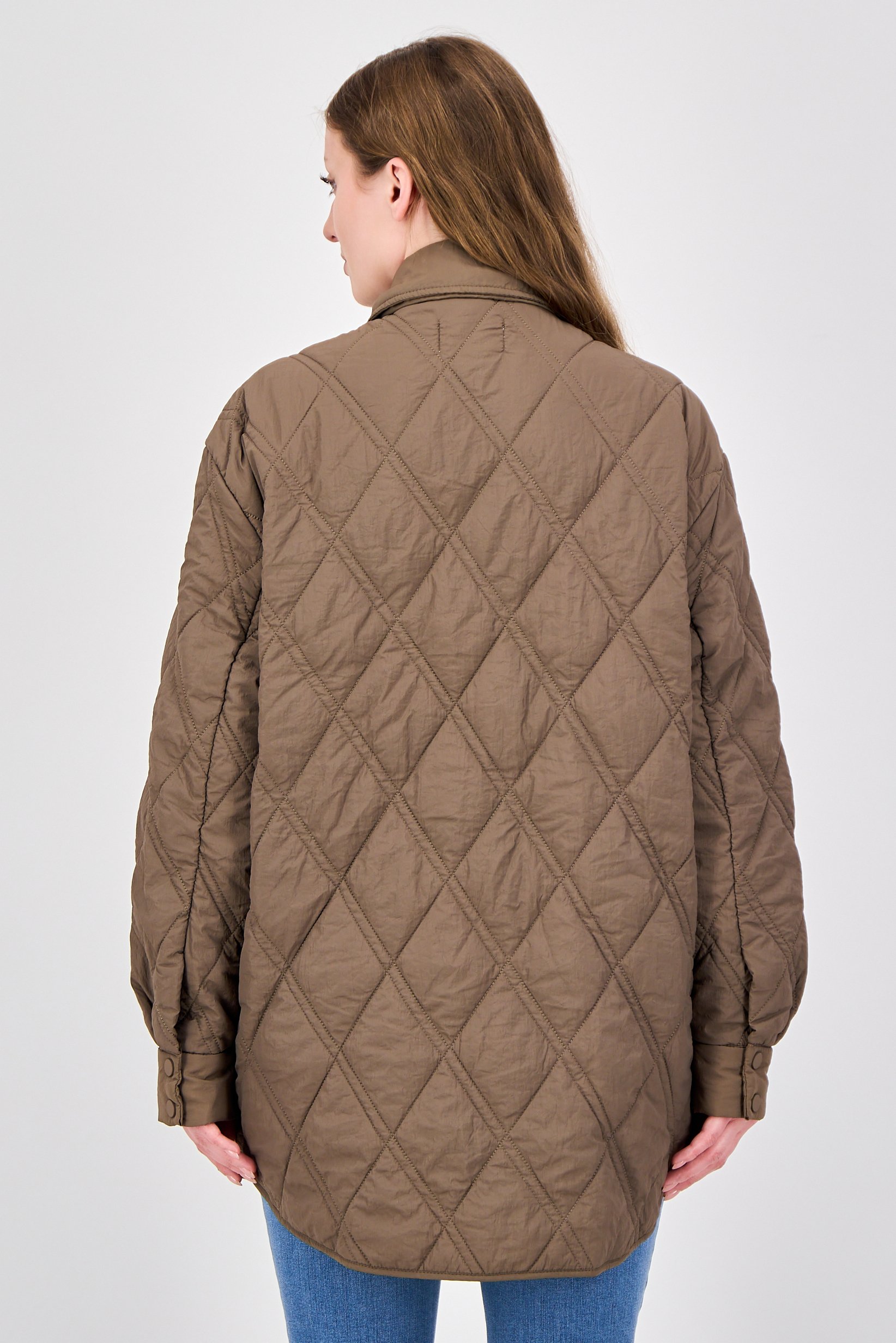 Buy Reserved Women Quilted Jacket, Brown Online | Brands For Less