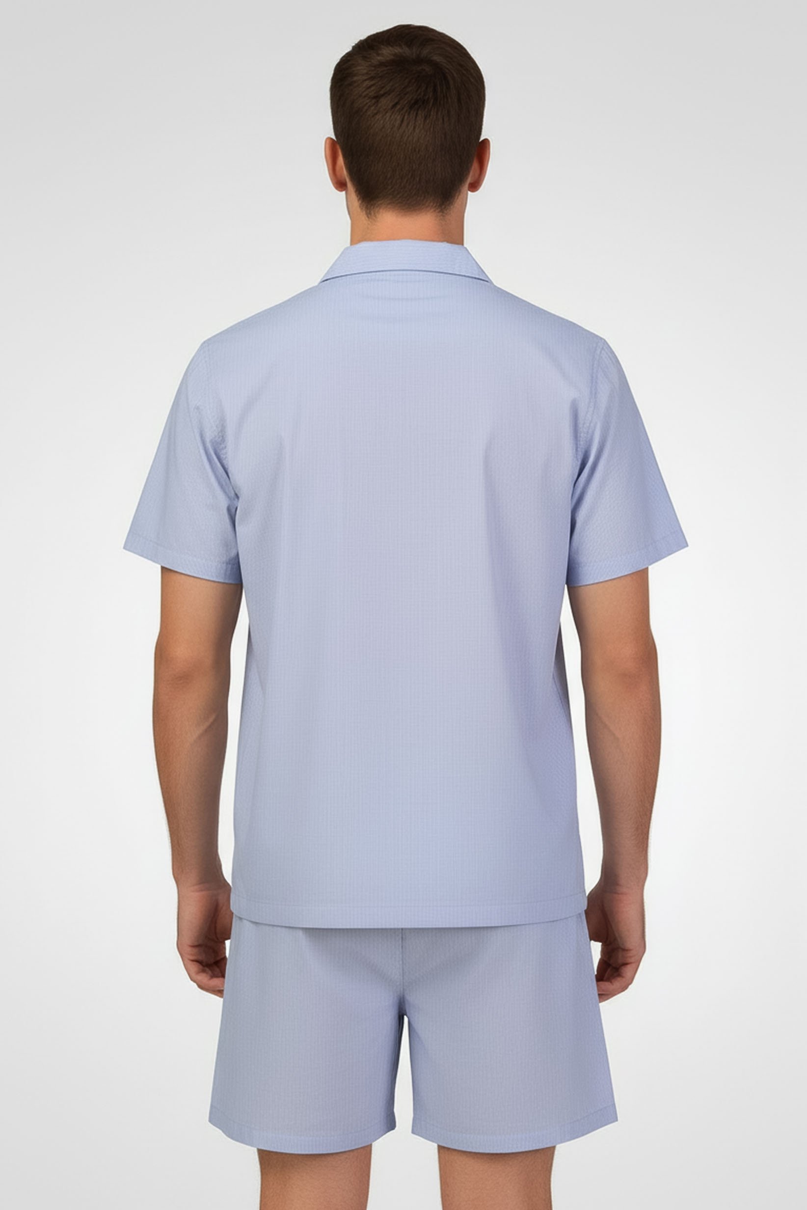 Men 2 Pieces Stripe Top And Bottom Pyjama Set, Lavender